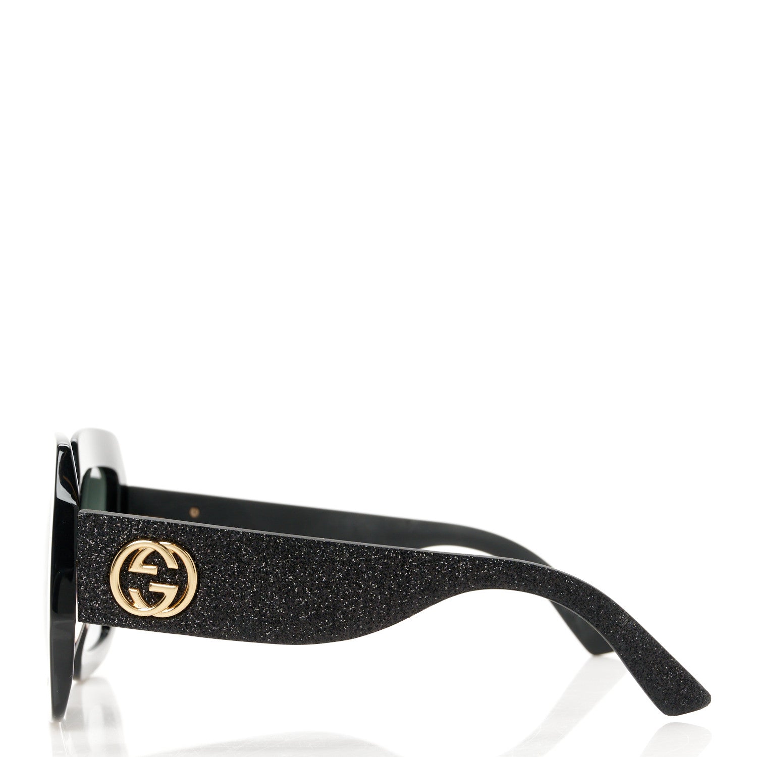 Square Frame Glitter GG0102S Sunglasses Black