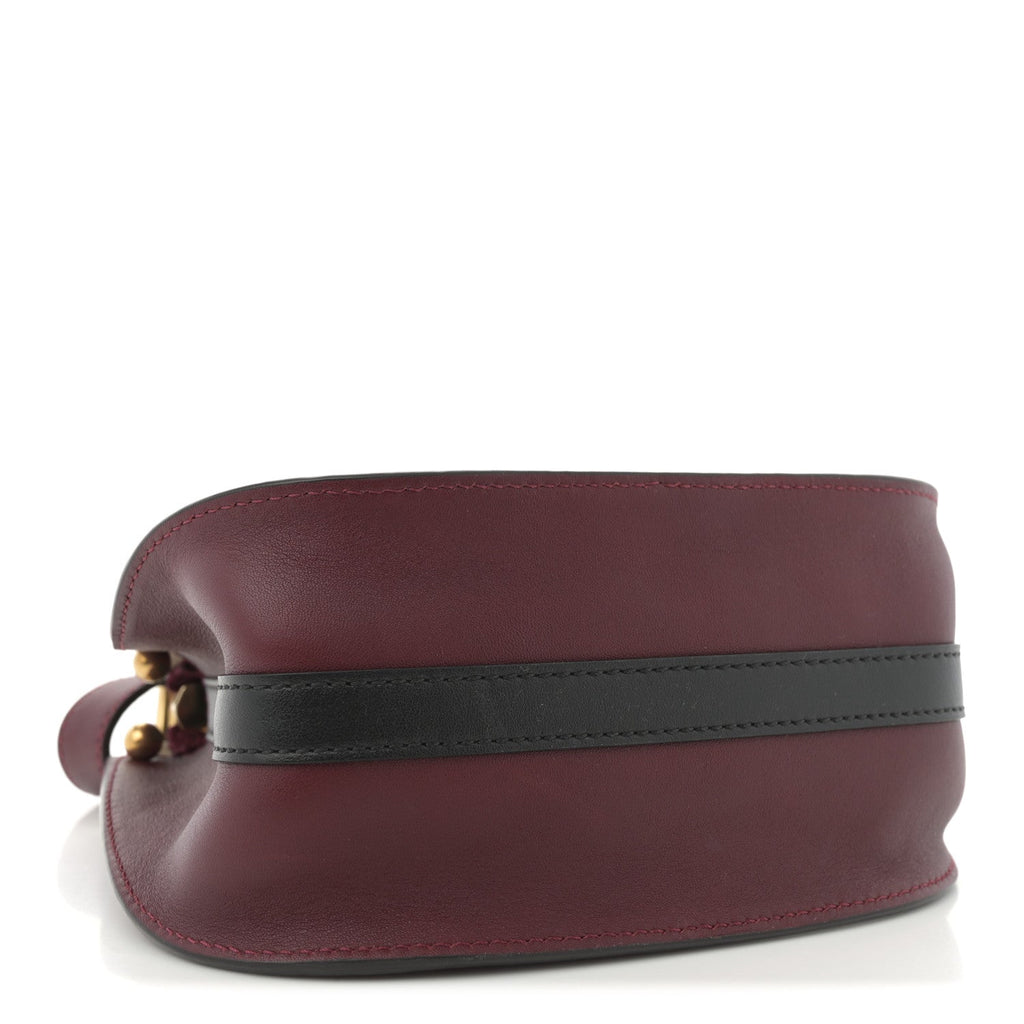 Grained Calfskin Nano Hayley Hobo Red
