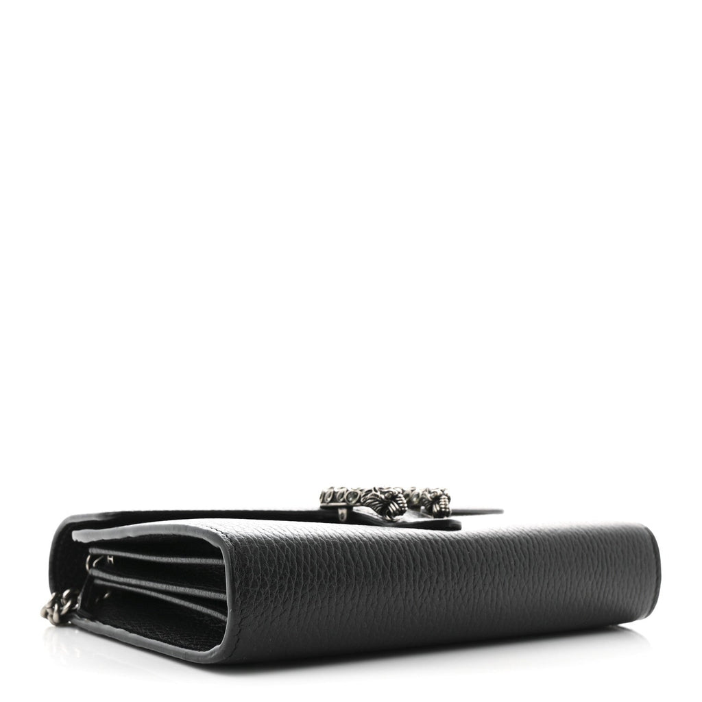 Calfskin Mini Dionysus Chain Wallet Black
