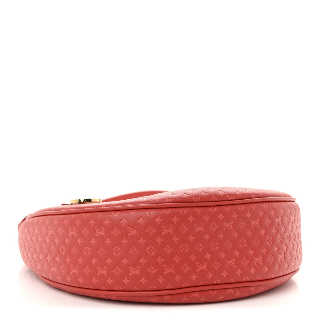 Calfskin Nanogram Embossed Loop PM Rouge