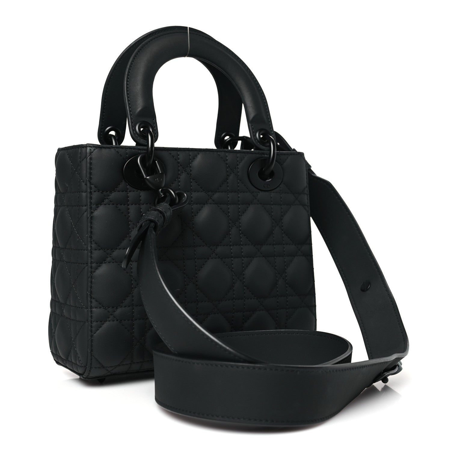 Ultra Matte Calfskin Cannage Small My ABCDior Lady Dior Black