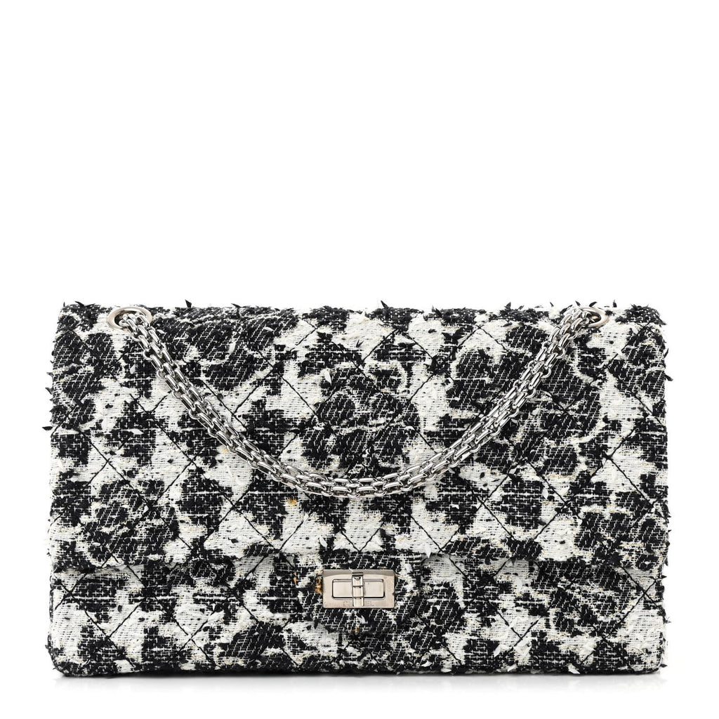Tweed Camellia Quilted 2.55 Reissue 226 Flap Ecru