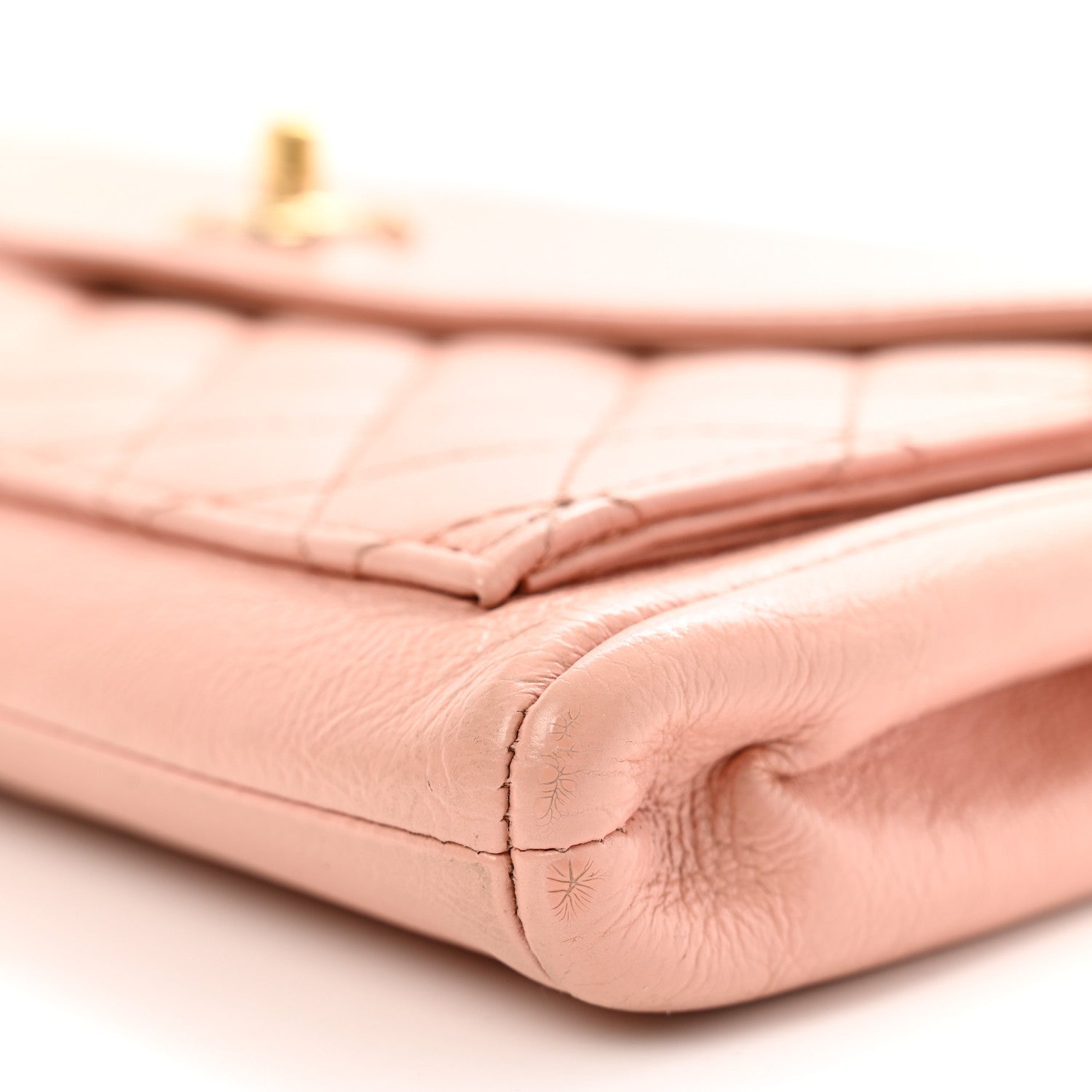 Iridescent Calfskin Smart Pocket Flap Bag Pink