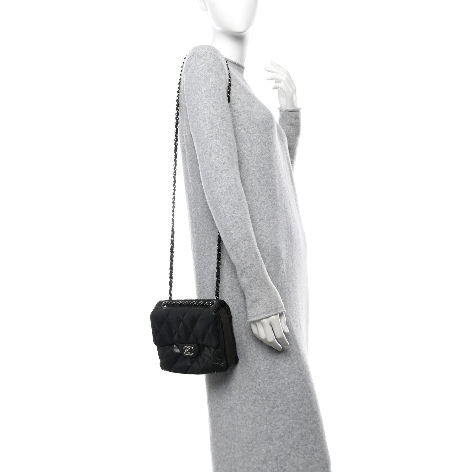 Lambskin Quilted Mini Chanel 3 Flap Black