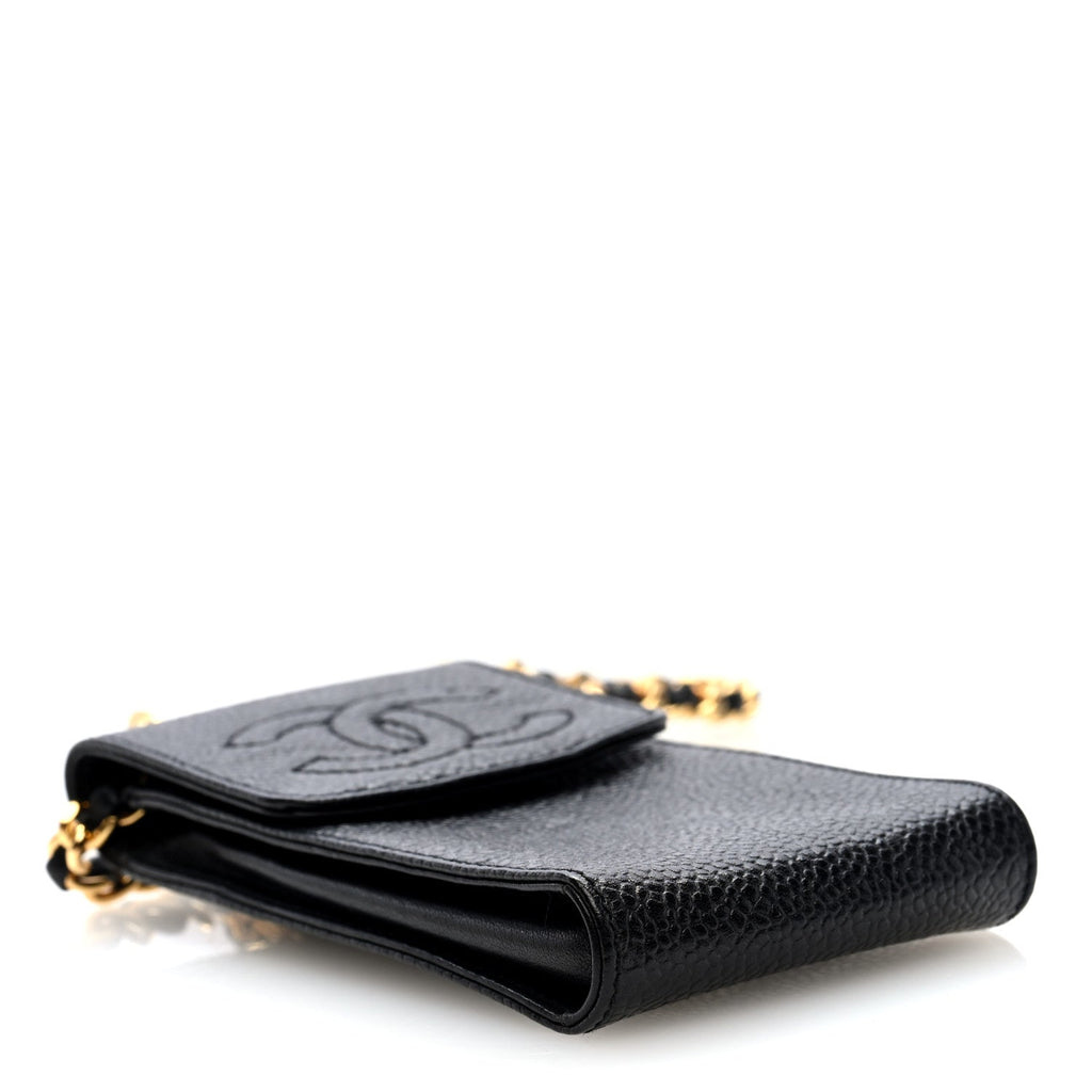 Caviar CC Phone Holder Crossbody Black