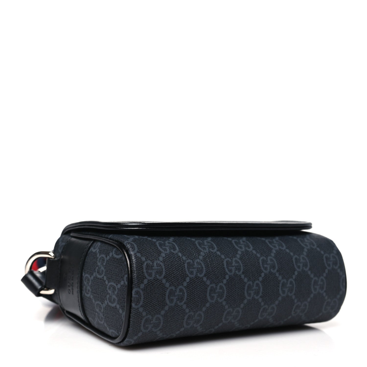 GG Supreme Monogram Calfskin Web Mini Bag Black