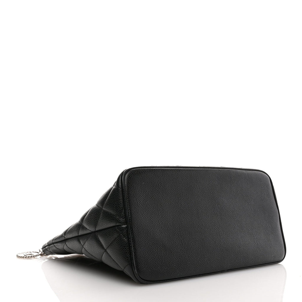 Caviar Quilted Medallion Tote Black