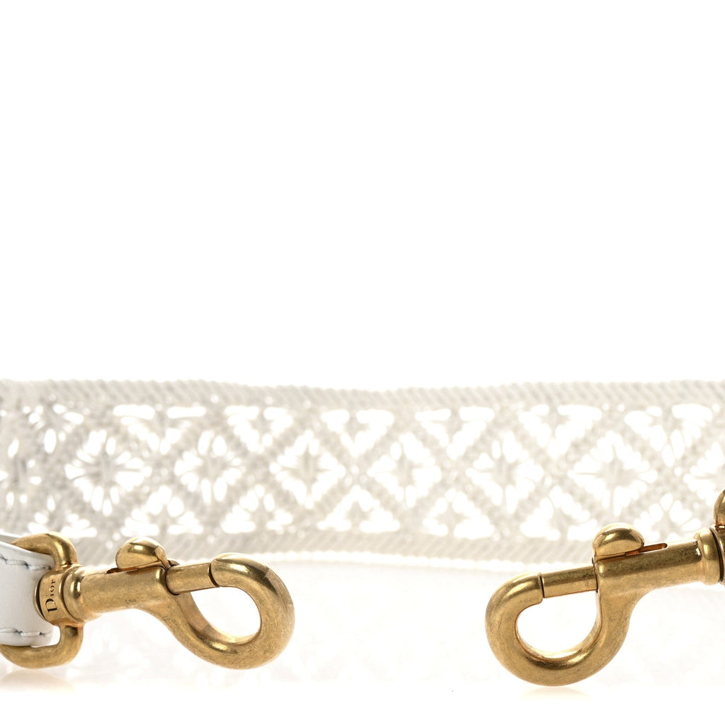 Raffia Woven Shoulder Strap White