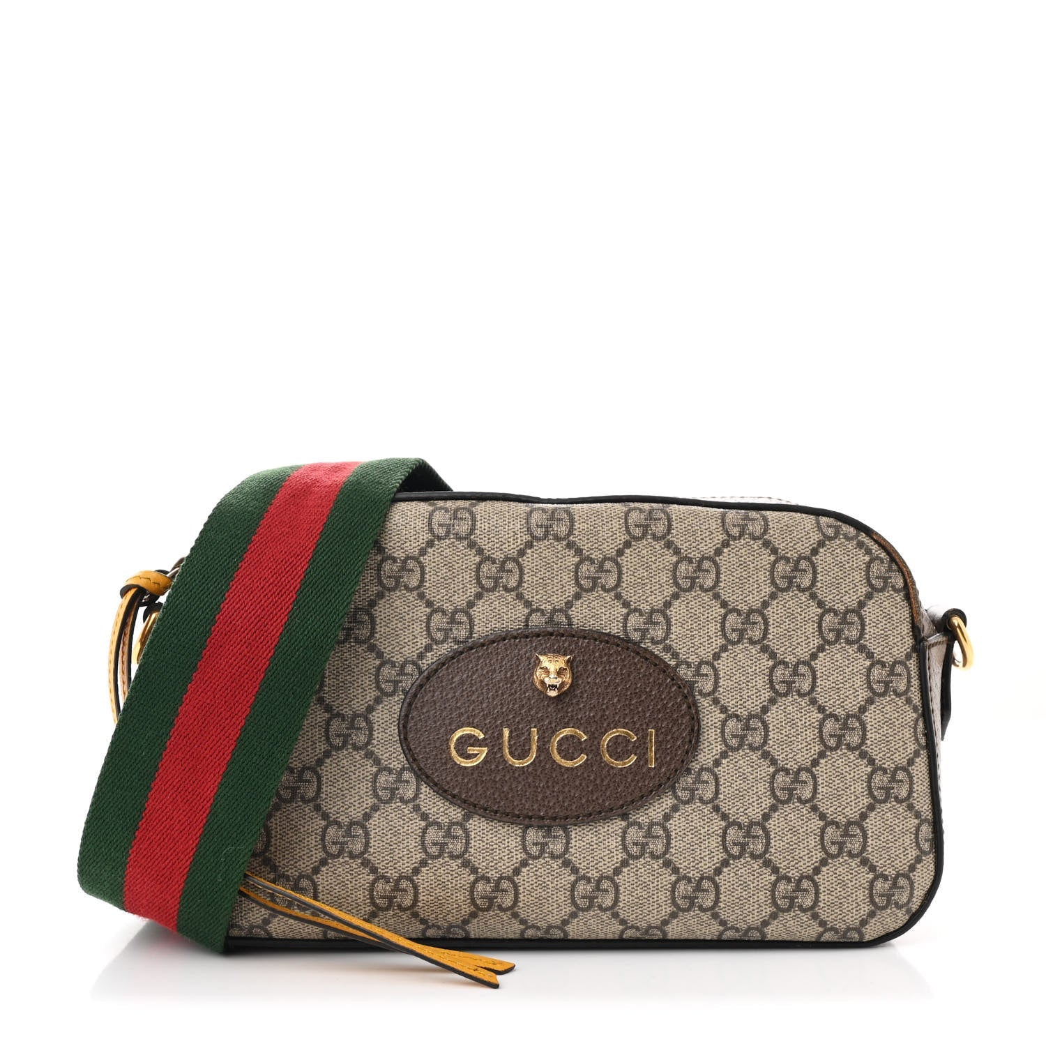 GG Supreme Monogram Web Neo Vintage Shoulder Bag Beige New Acero Crop