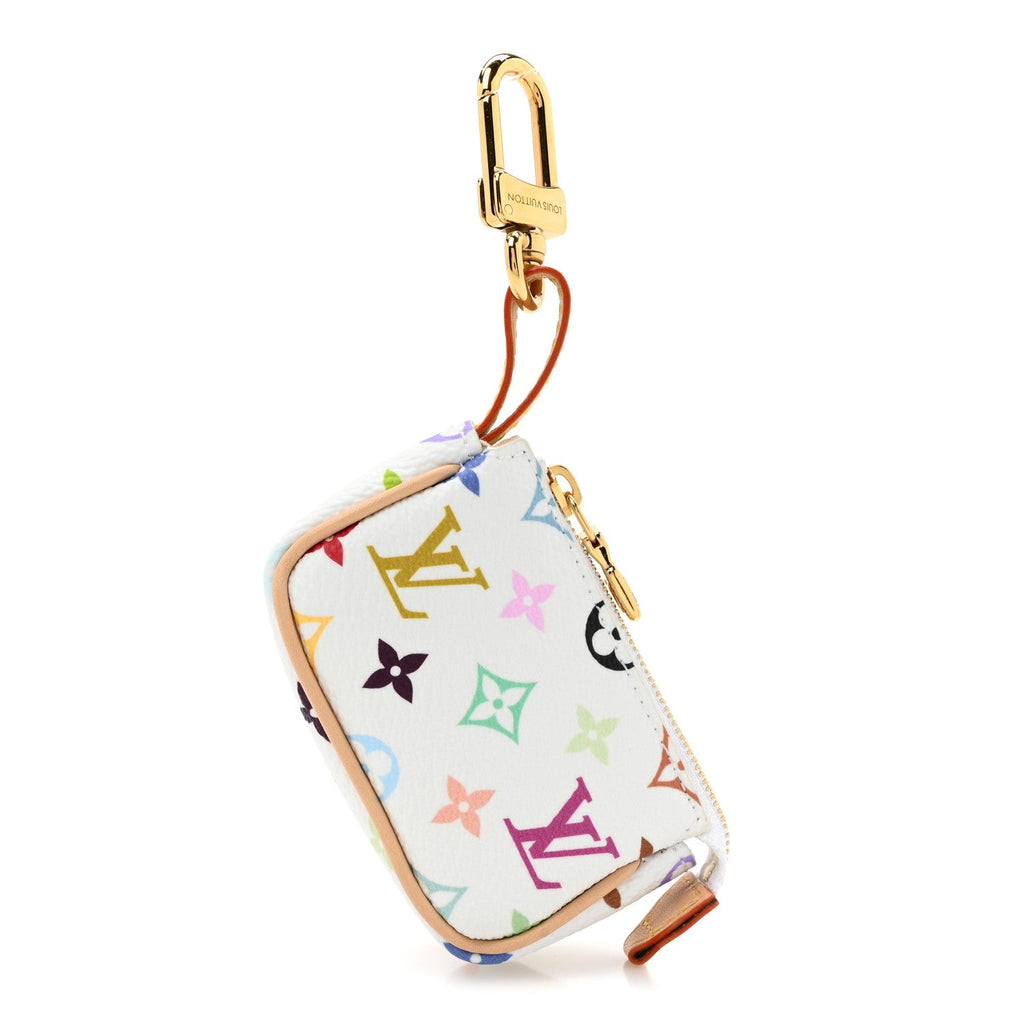 LV x TM Monogram Multicolor Micro Pochette White