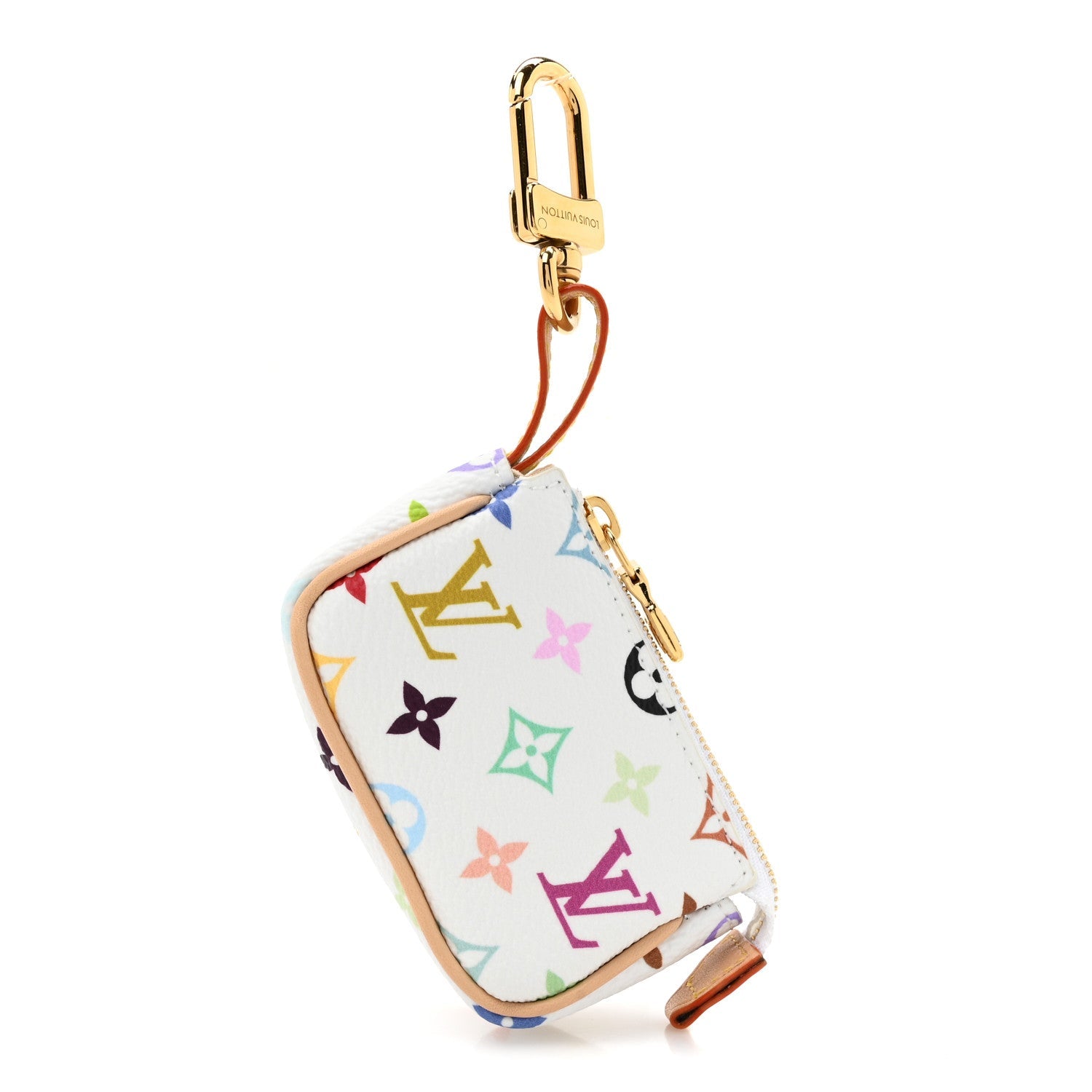 LV x TM Monogram Multicolor Micro Pochette White