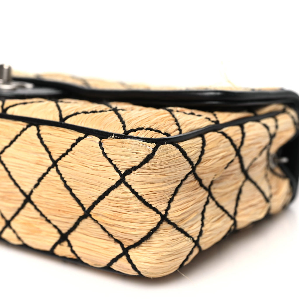 Straw Diamond Stitch Flap