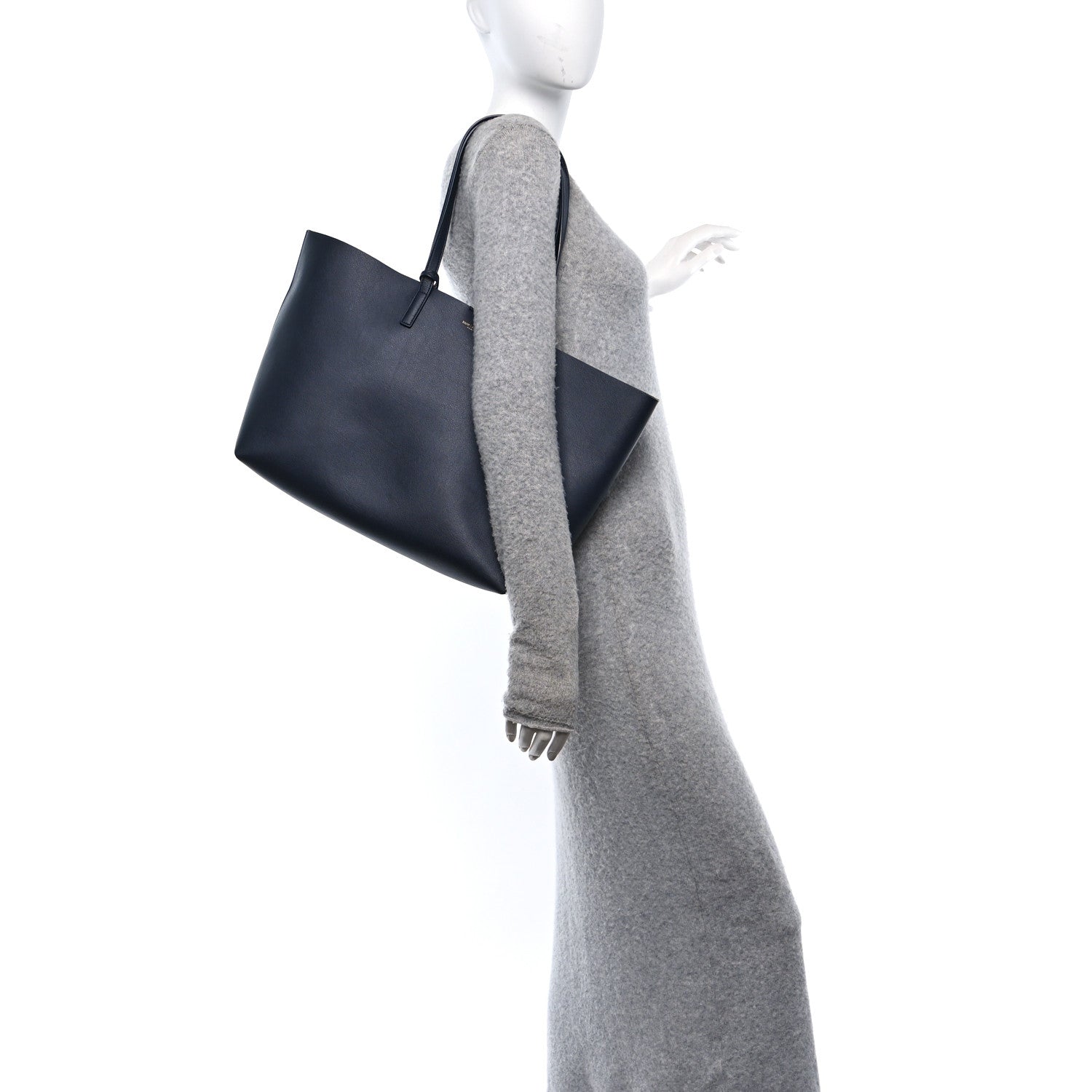 Calfskin Large Shopping Tote Navy