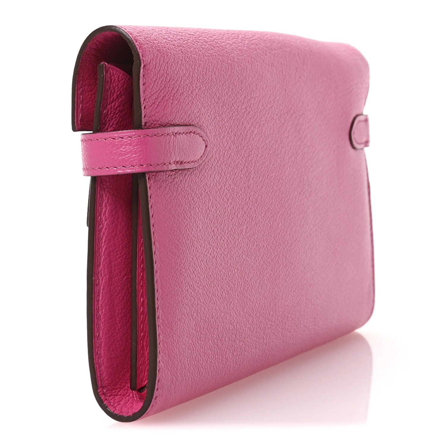 Chevre Mysore Kelly Longue Wallet Rose Tyrien