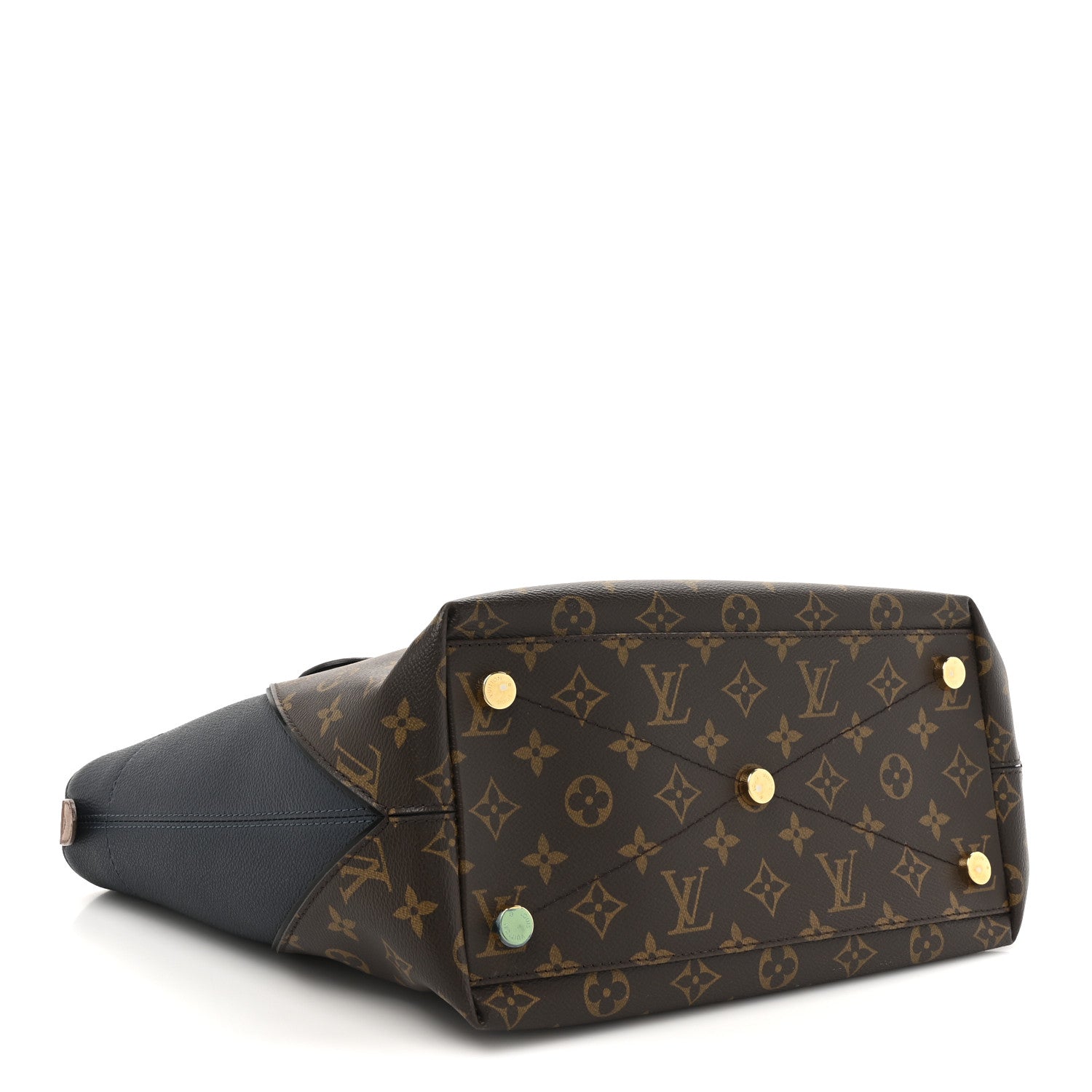 Ostrich Snakeskin Monogram Majestueux Tote MM Blue