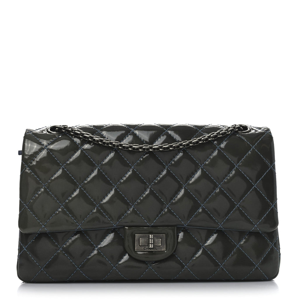 Patent Quilted 2.55 Reissue 226 Flap Blue