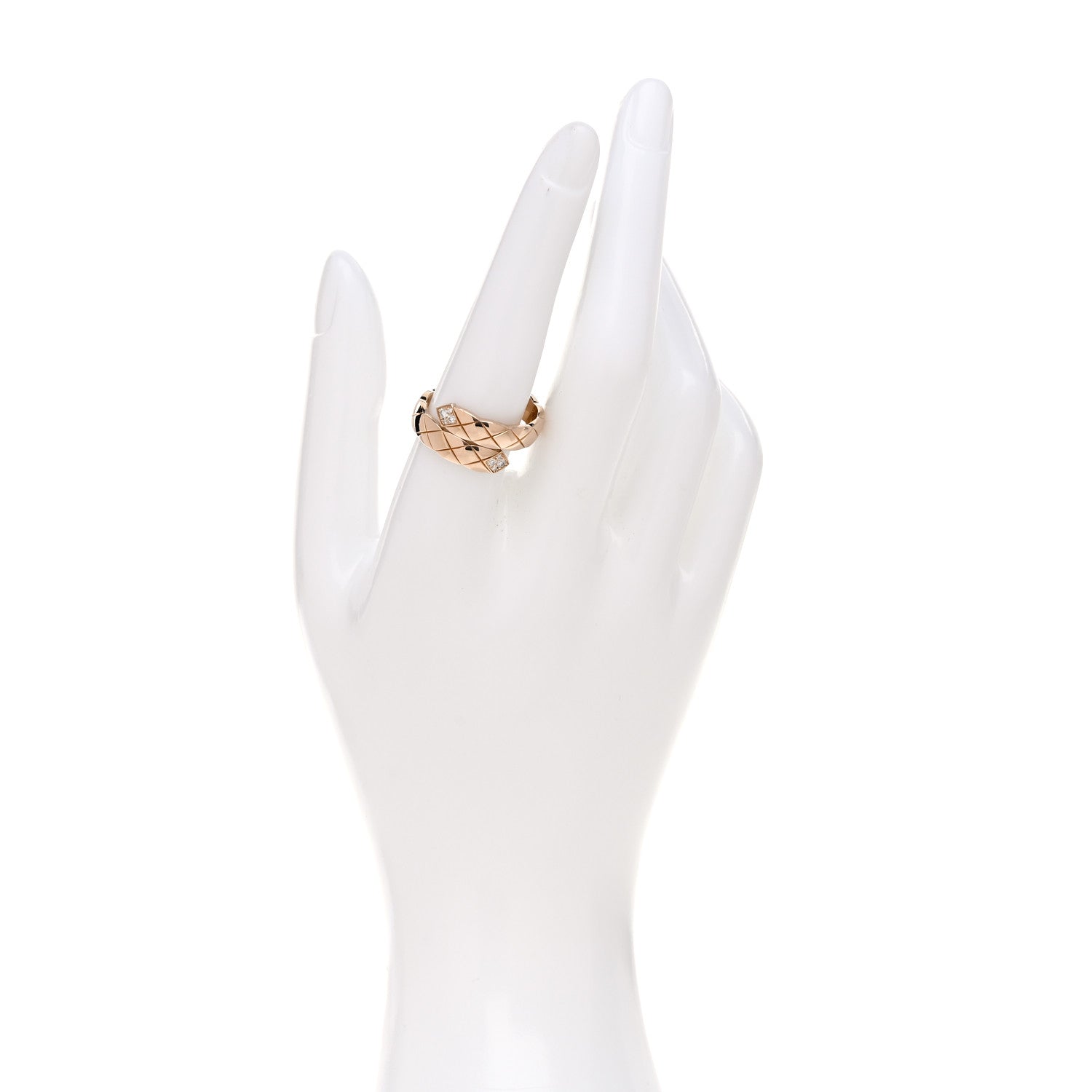 18K Beige Gold Diamond Coco Crush Toi Et Moi Ring 57 8