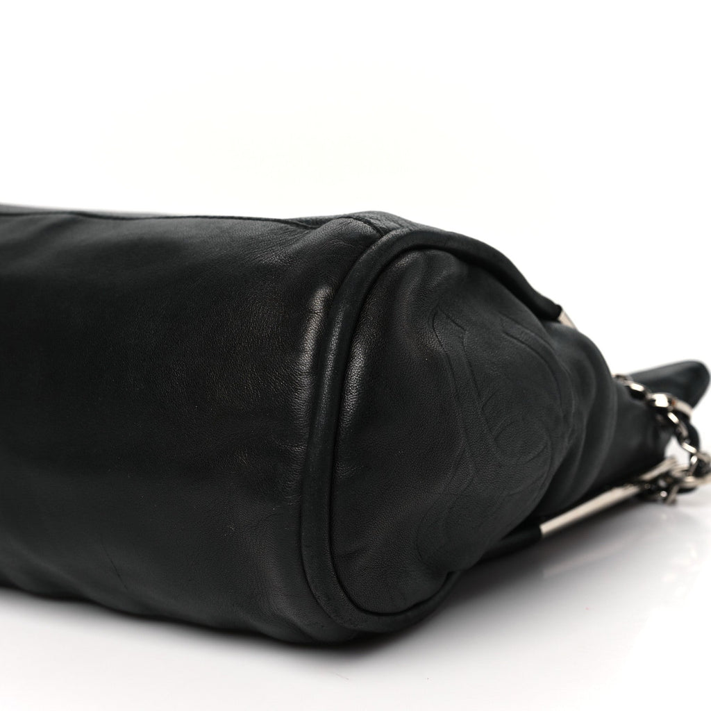 Lambskin Large Ultimate Soft Tote Black