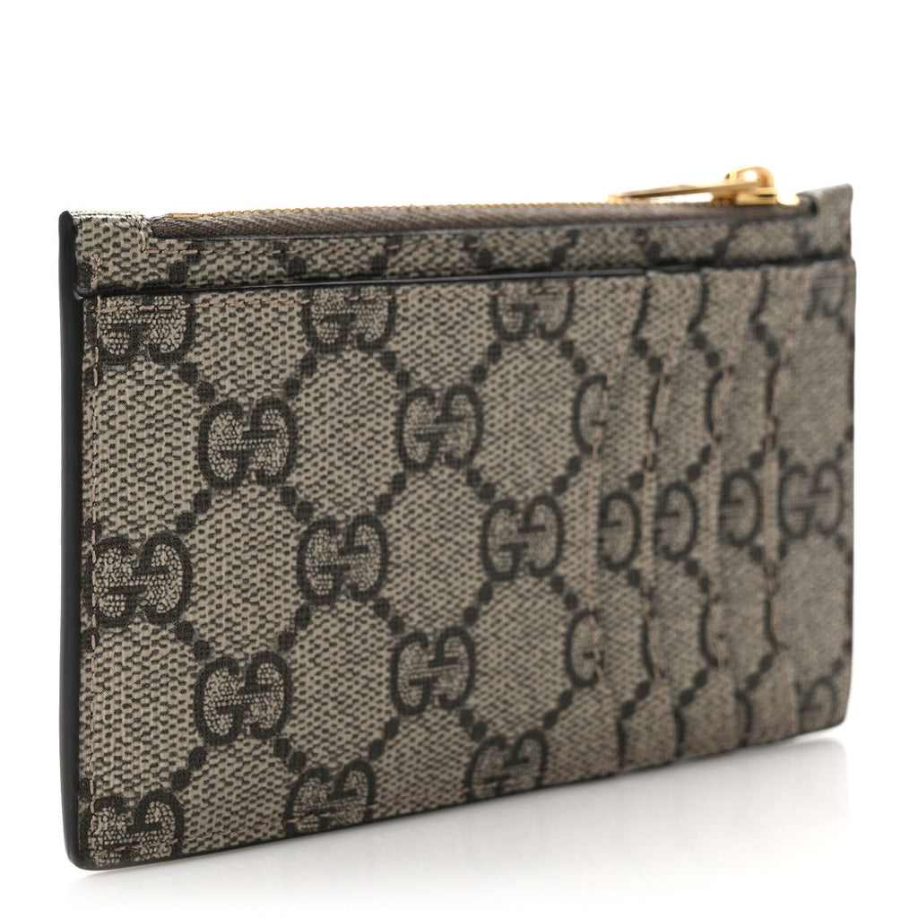 X BALENCIAGA GG Supreme Monogram Zip  Case Beige Ebony