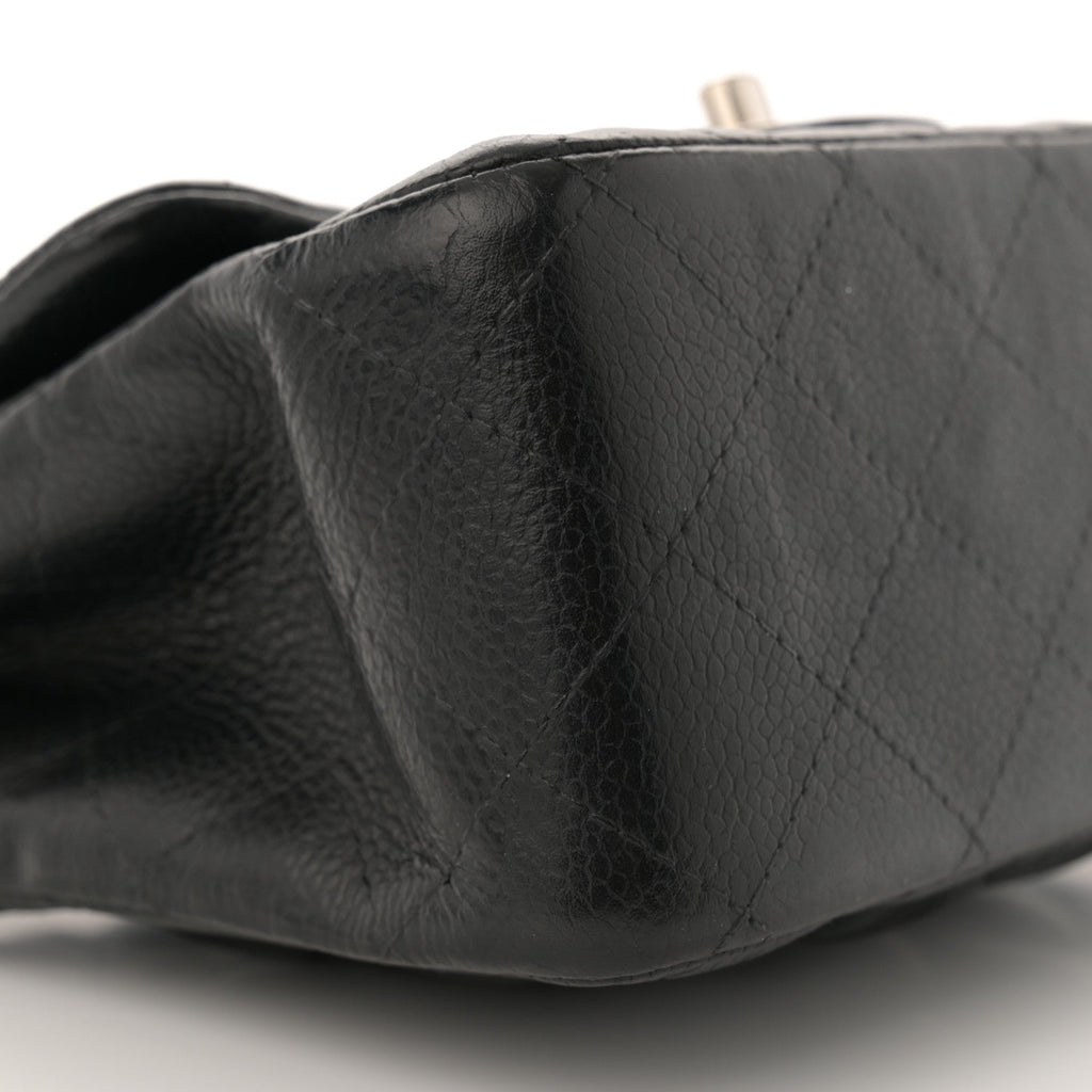 Caviar Quilted Mini Square Flap Black
