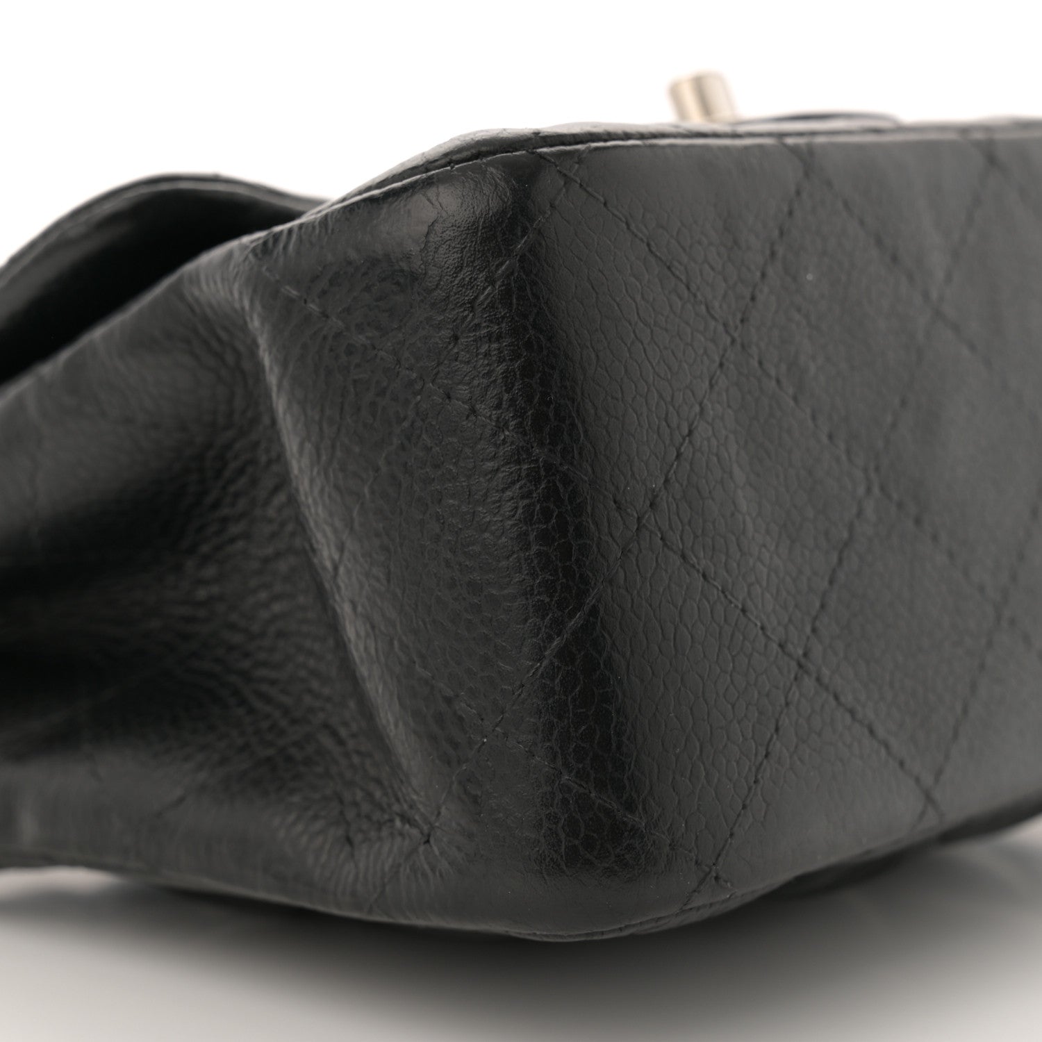 Caviar Quilted Mini Square Flap Black