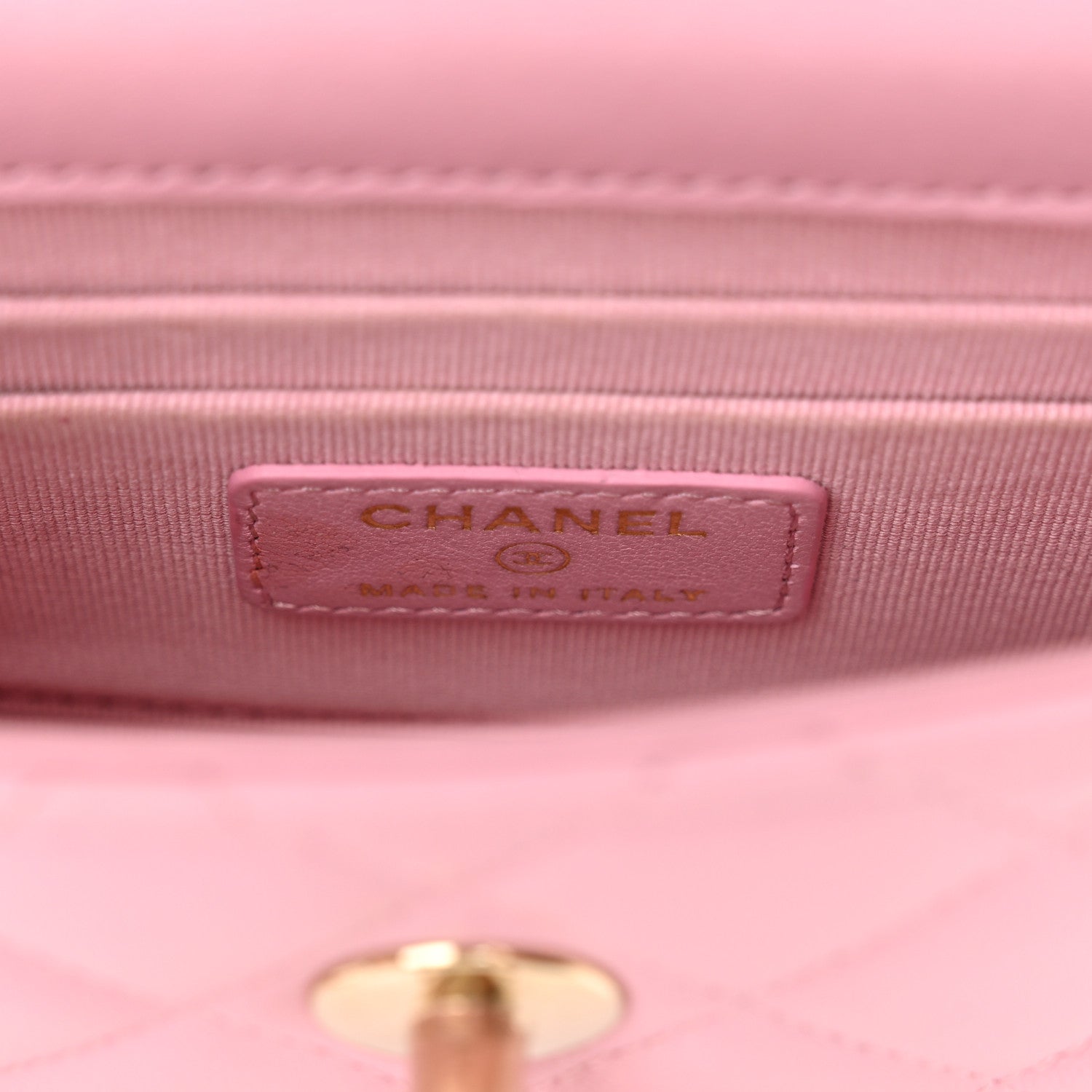 Lambskin Quilted Mini Trendy CC Clutch With Chain Light Pink