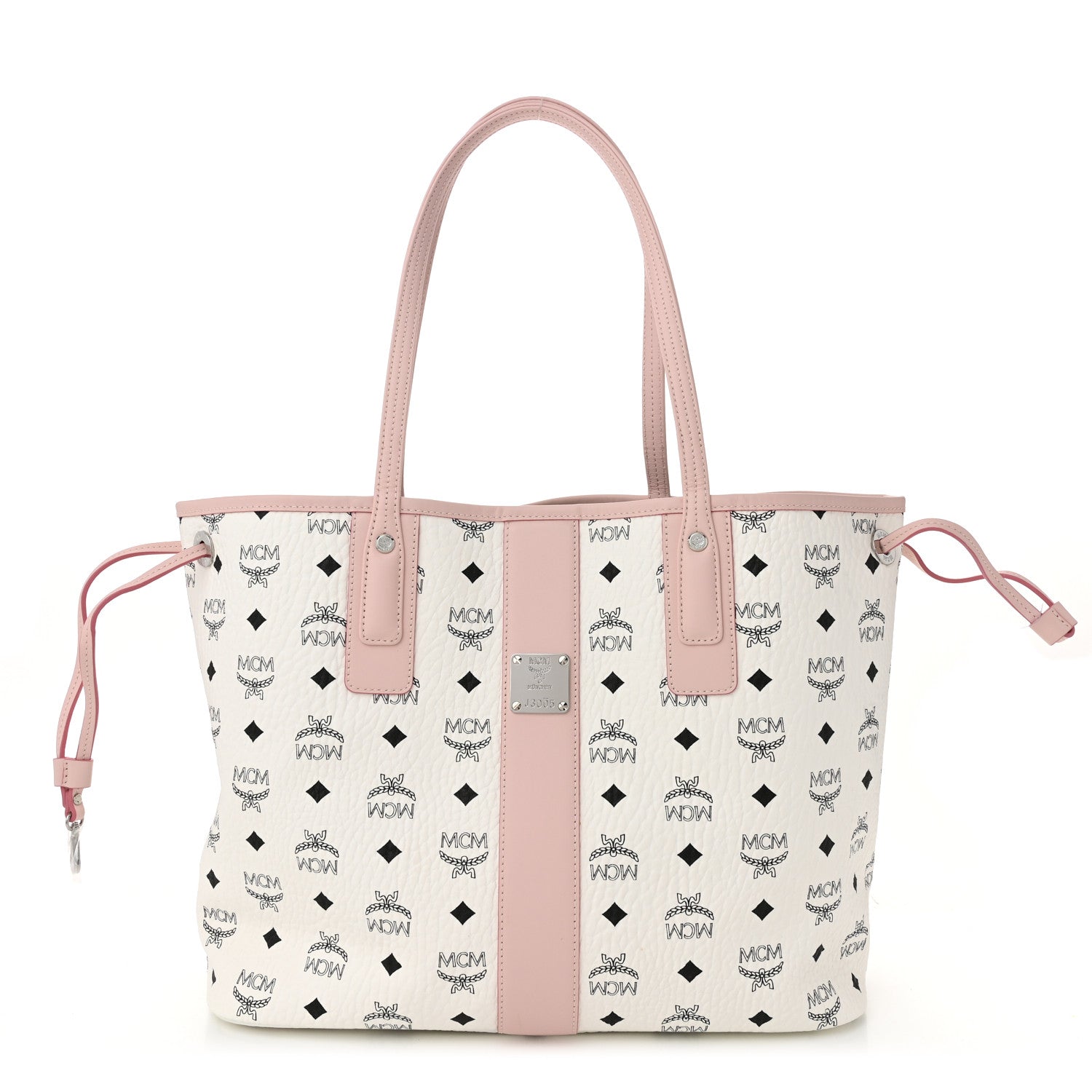 Visetos Medium Liz Reversible Shopper Tote White Soft Pink