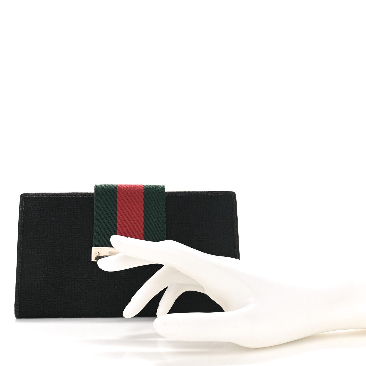 Monogram Ladies Web Continental Wallet Black