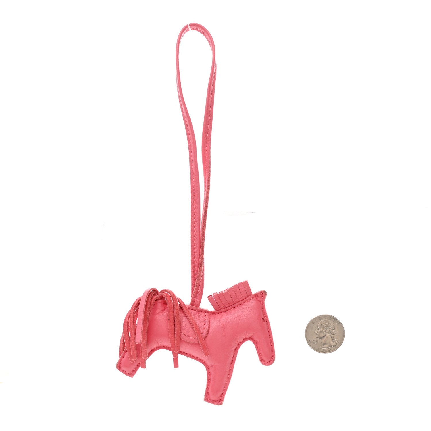Milo Lambskin Swift Grigri Rodeo Pegase Horse Bag Charm PM Rose Azalea