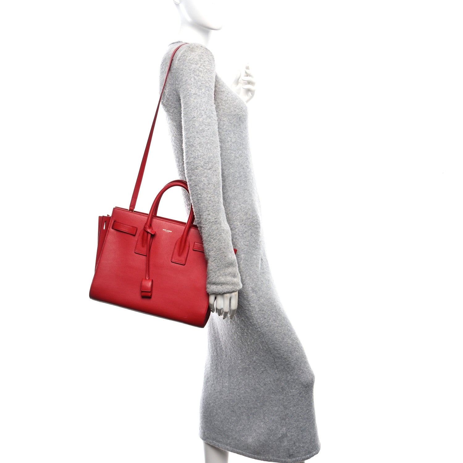Calfskin Small Sac De Jour Lipstick Red