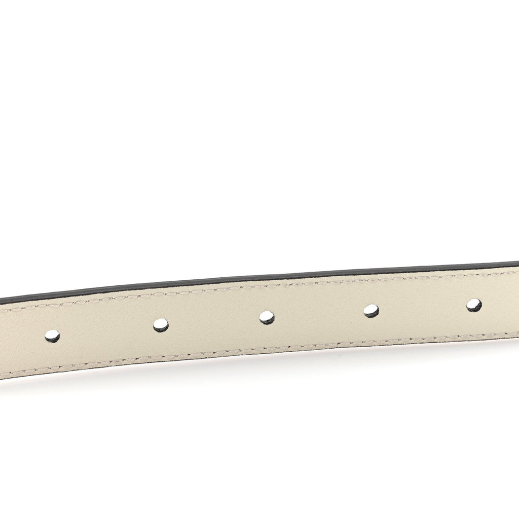 Calfskin Double G 20mm Belt 80 32 Mystic White