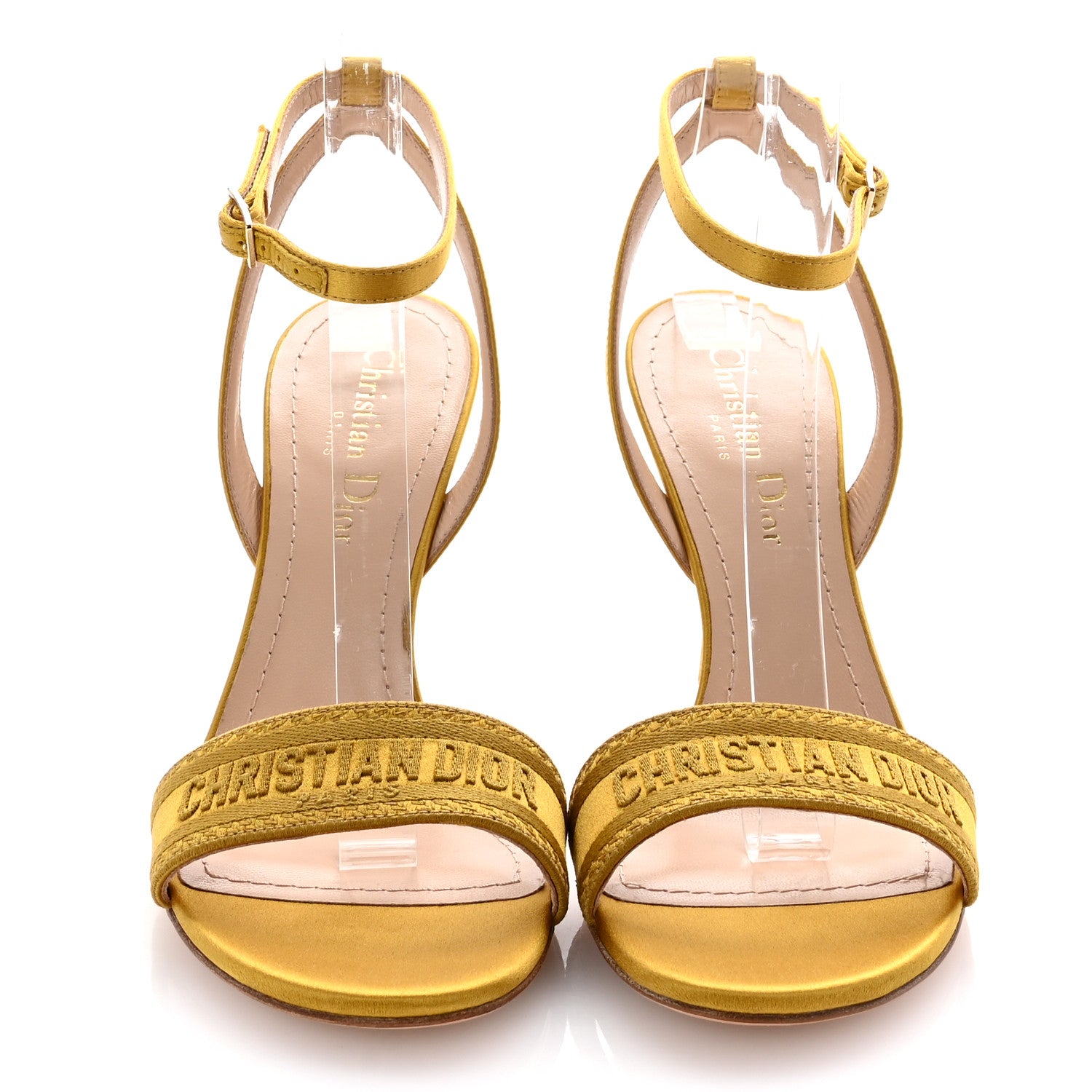 Cotton Strass Embroidered Dway Heeled Sandals 36 Dark Saffron