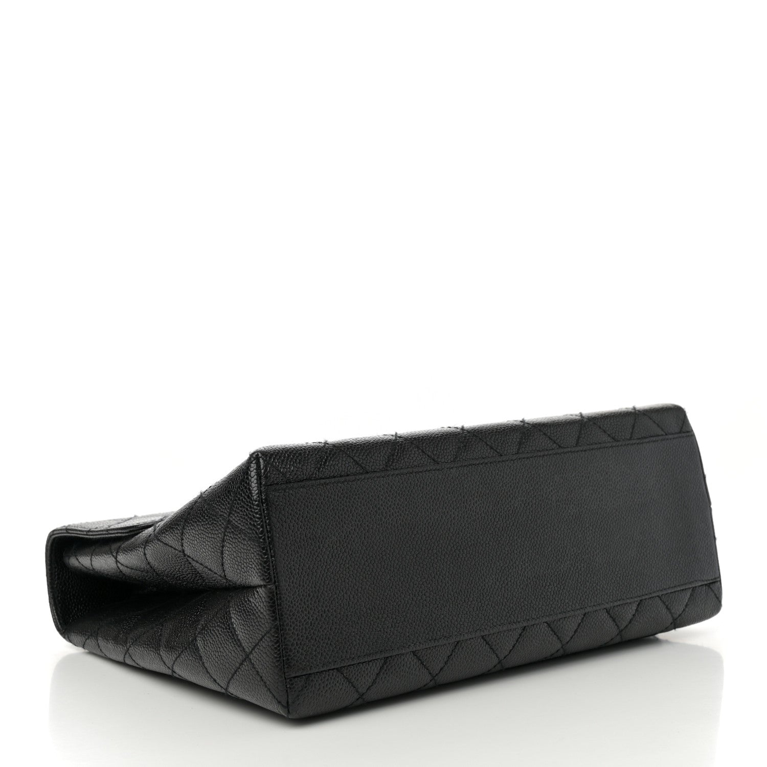 Caviar Quilted Jumbo Kelly Flap Black