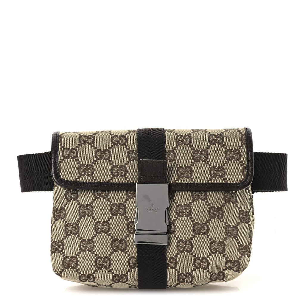 Monogram Waist Pouch Bag Dark Brown