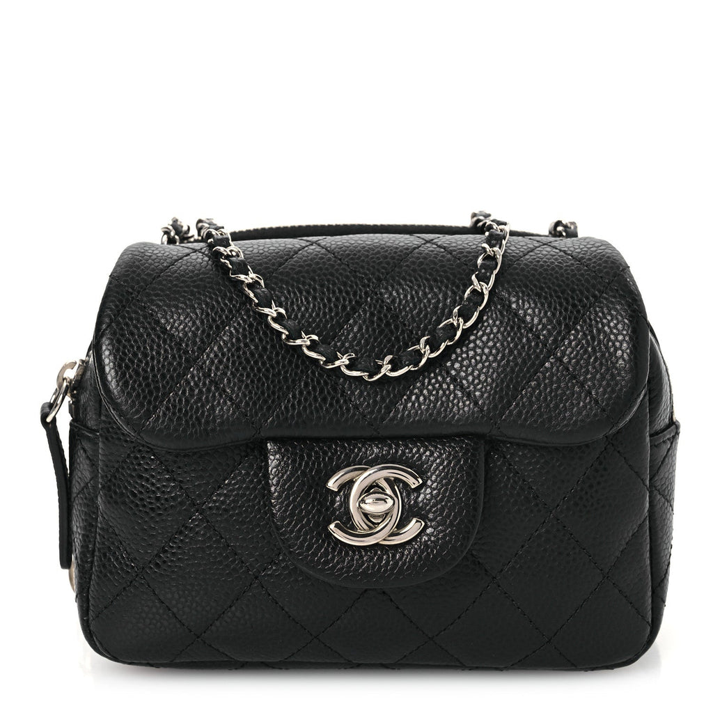 Caviar Quilted New Mini Flap Black