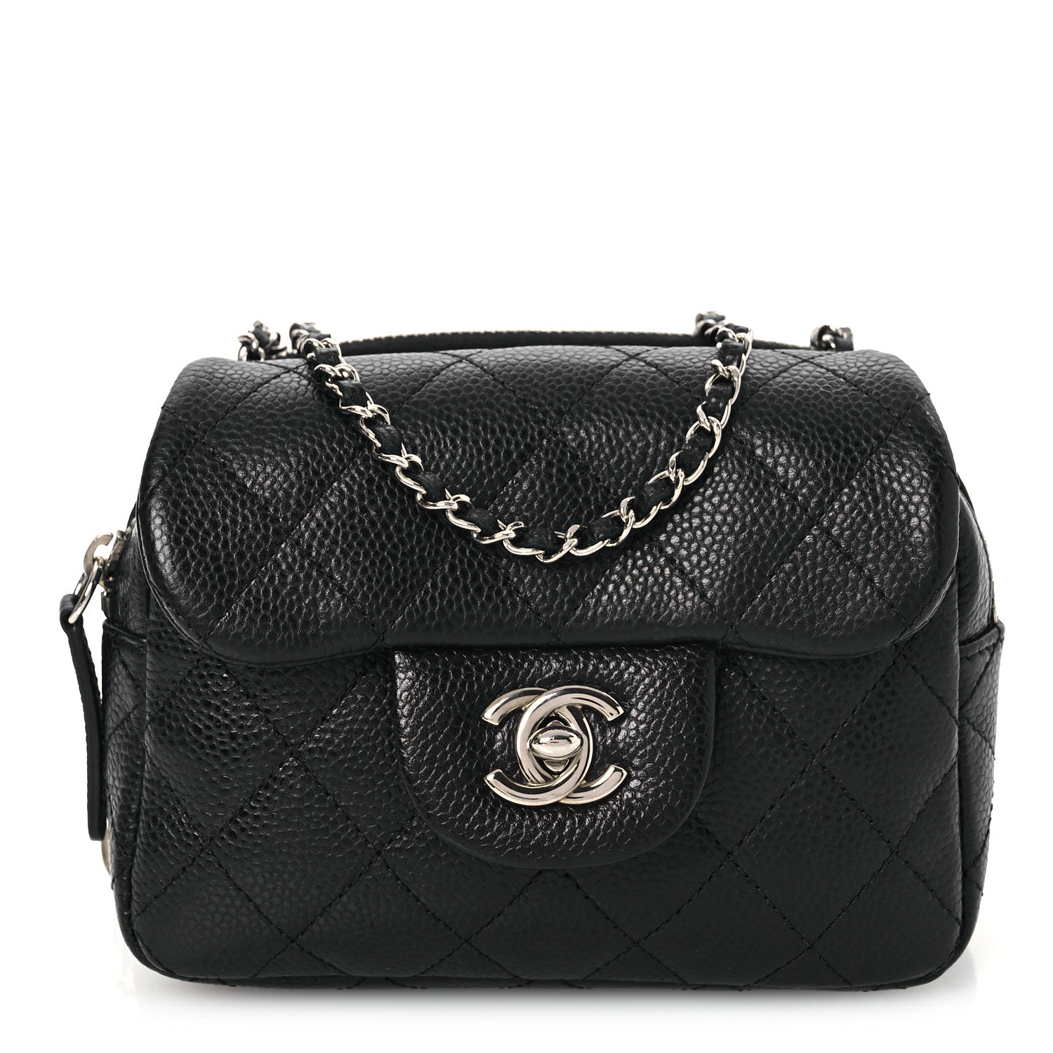 Caviar Quilted New Mini Flap Black