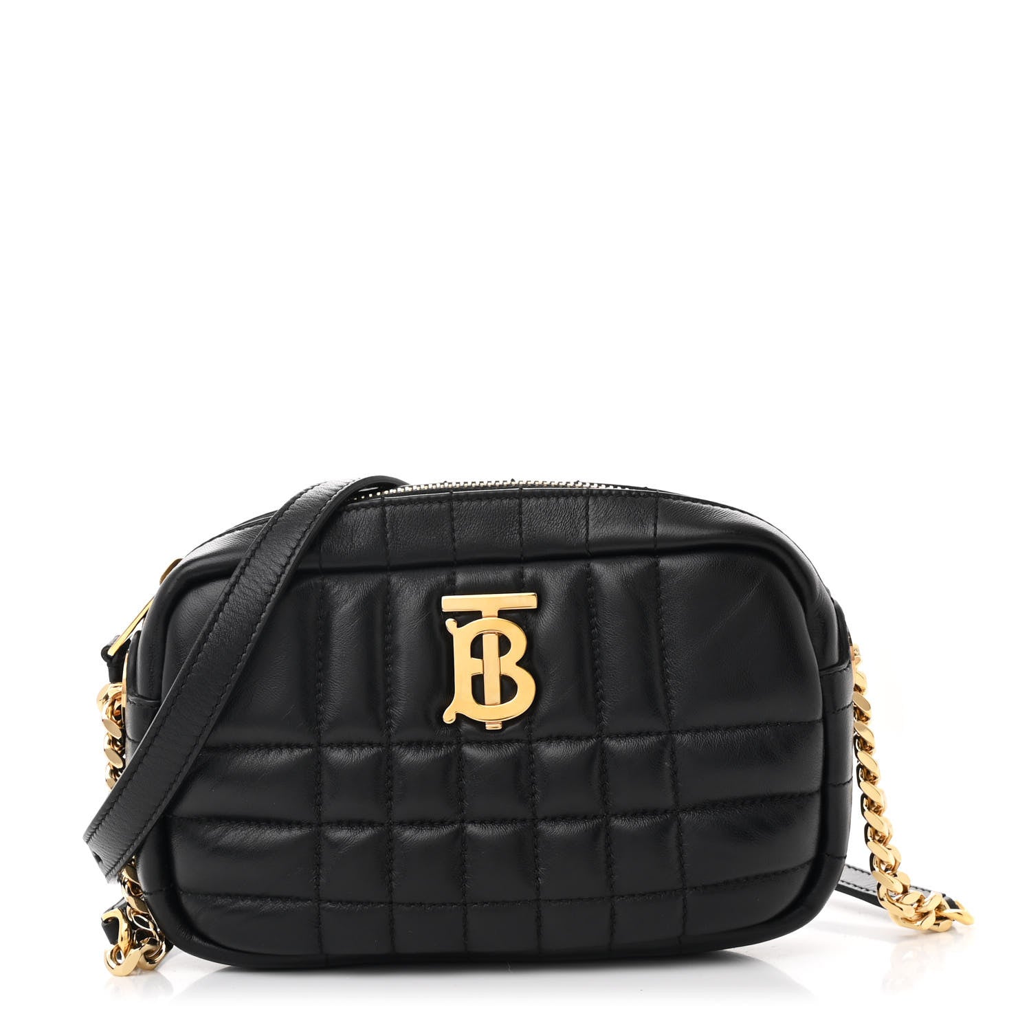 Calfskin Quilted Small Lola Camera Bag Black