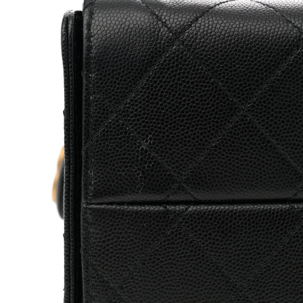 Caviar Quilted Small Chanel 25 Handbag Black