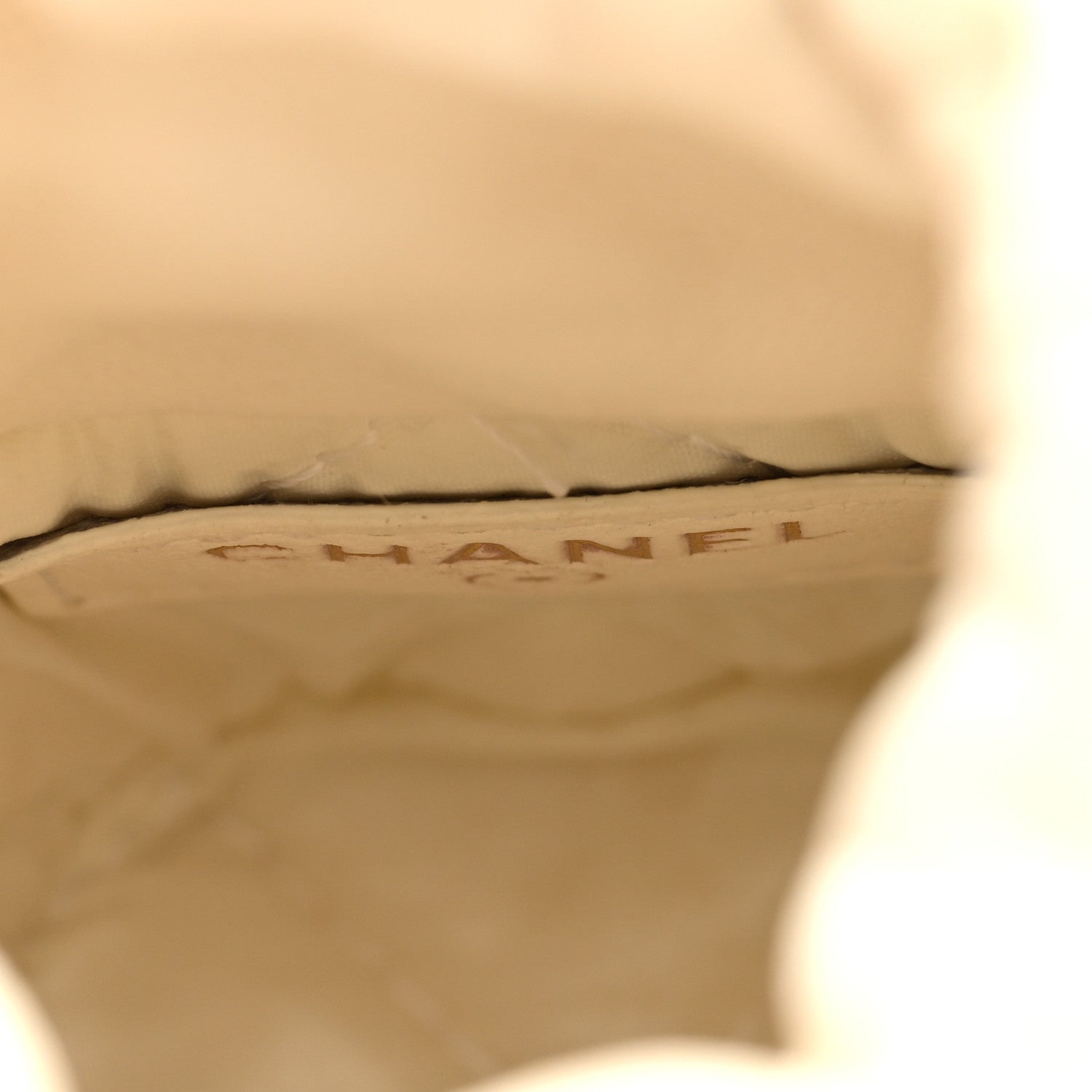 Lambskin Quilted Mini Bucket Bag With Chain White