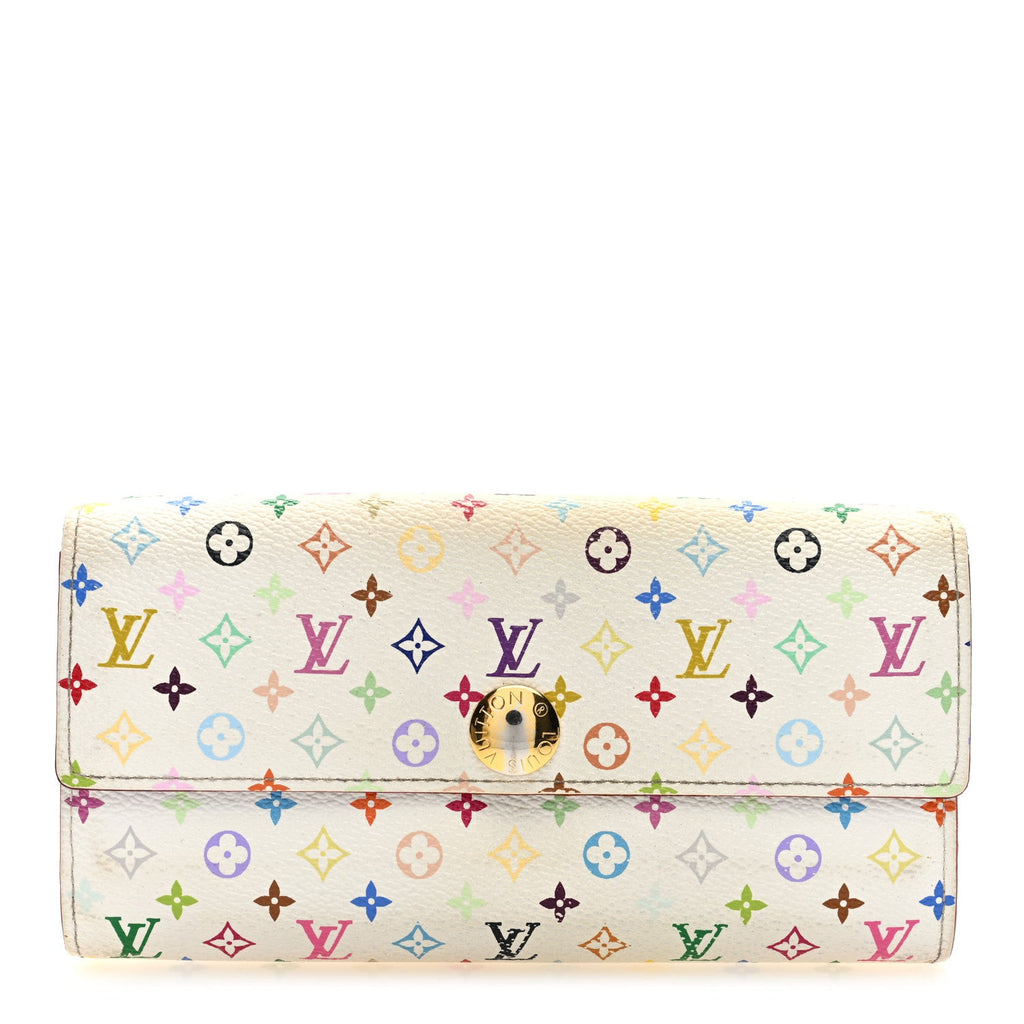 Monogram Multicolor Sarah Wallet White Litchi