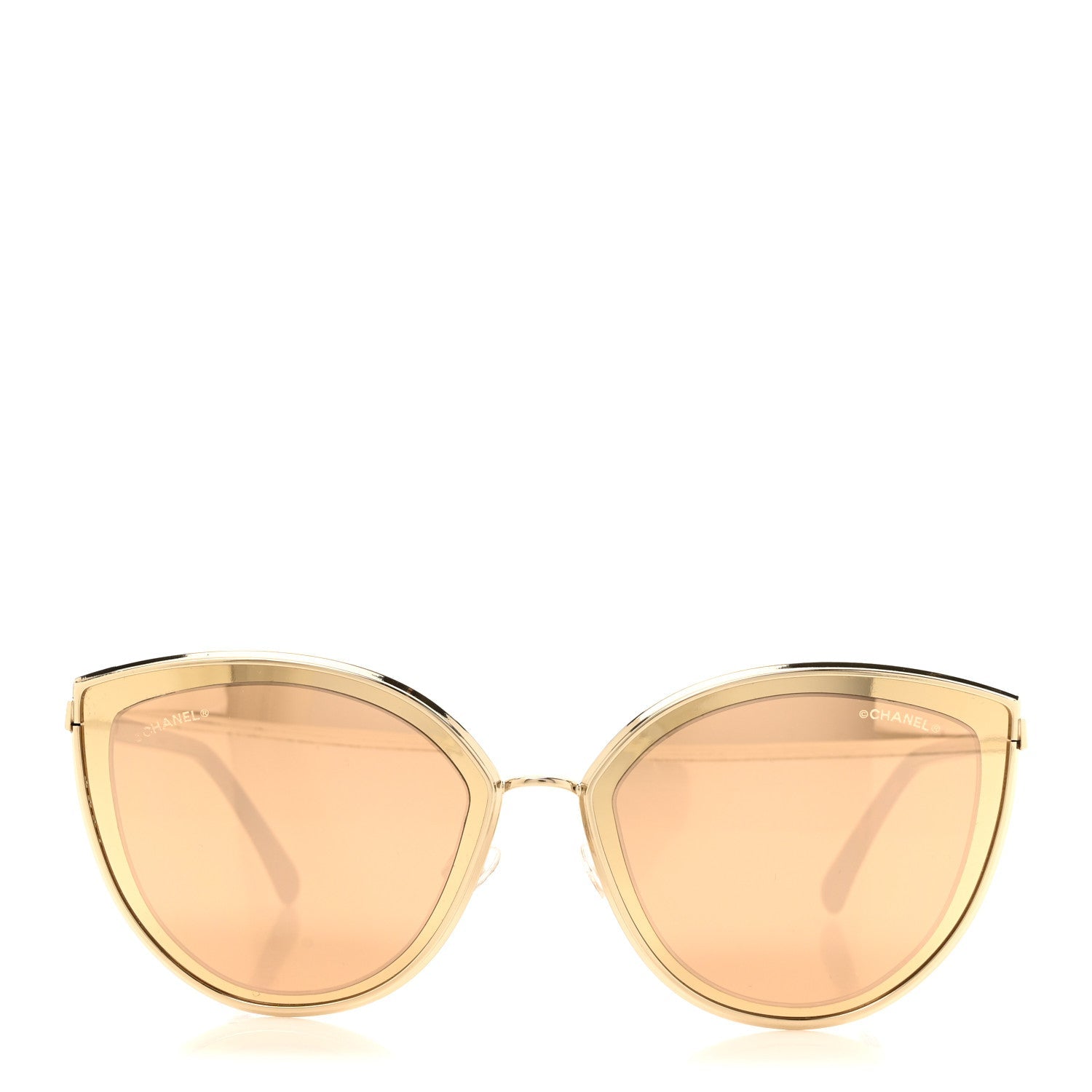 Metal Cat Eye Sunglasses 4222 Gold