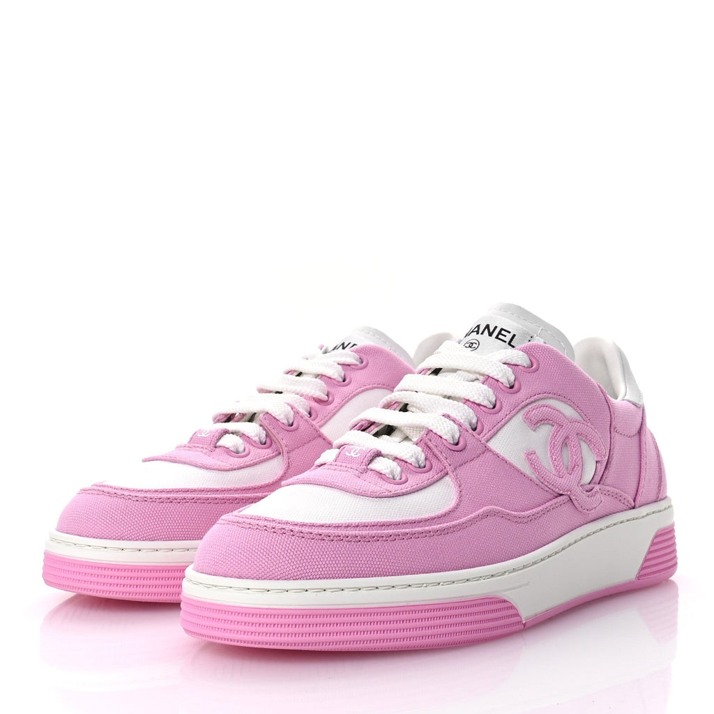 Cotton Sneakers 37 Pink White