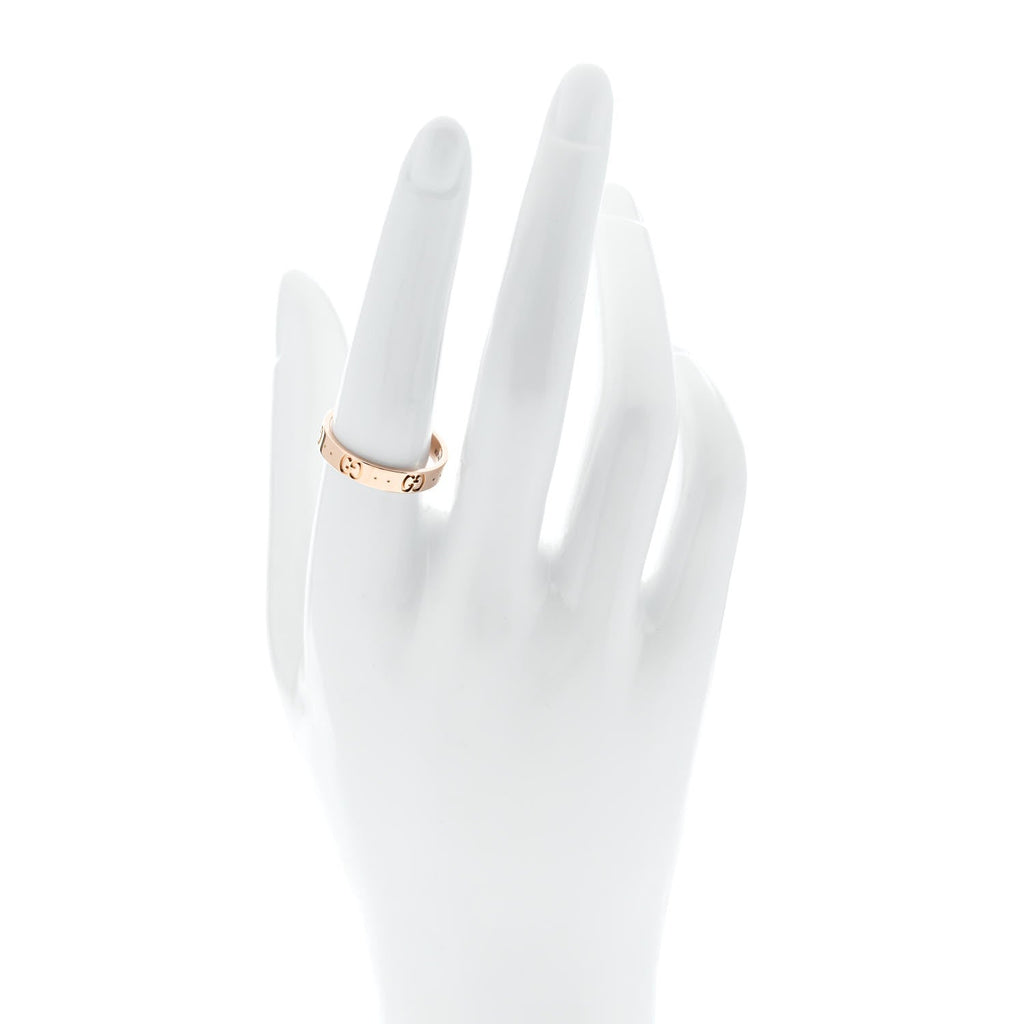 18K Rose Gold 4mm Icon Thin Band Ring  57 8