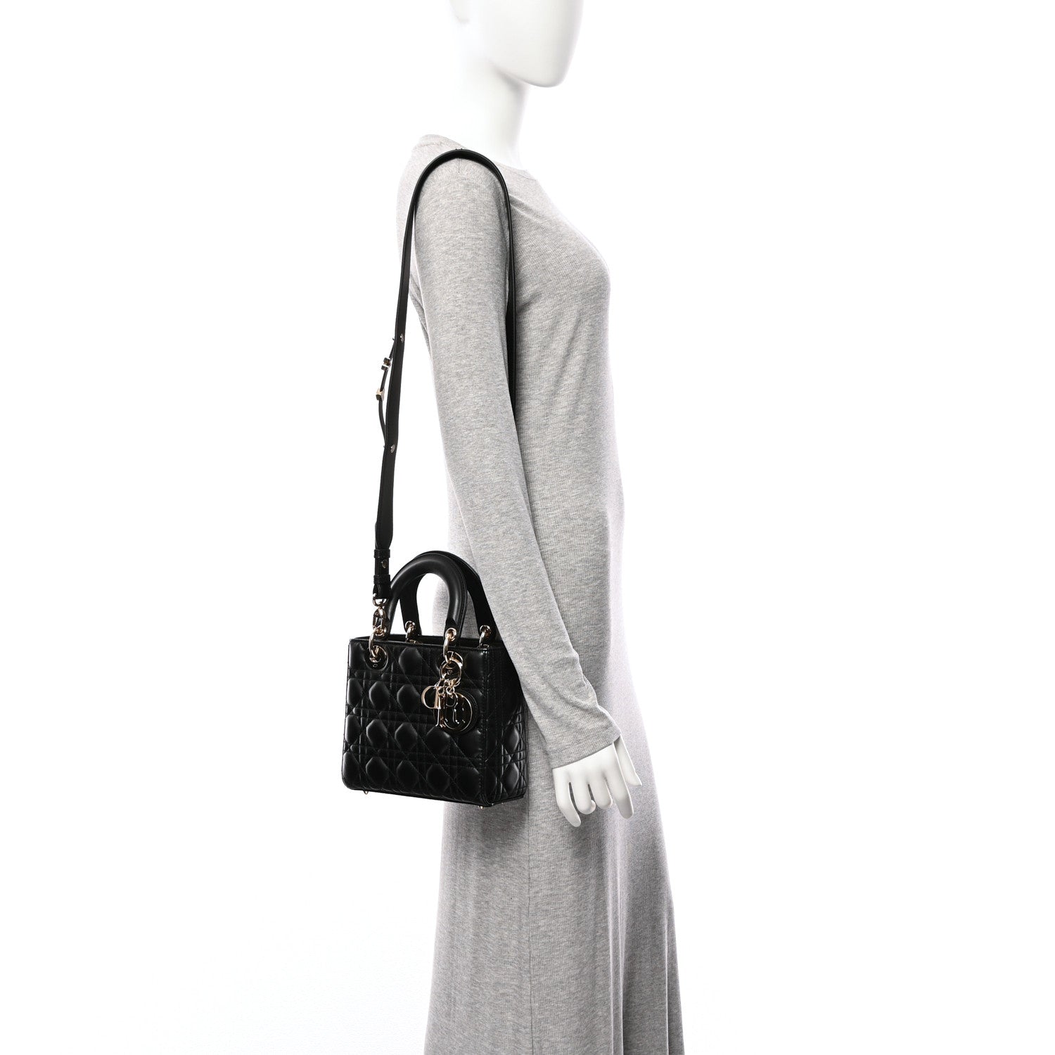 Lambskin Cannage Small My ABCDior Lady Dior Black