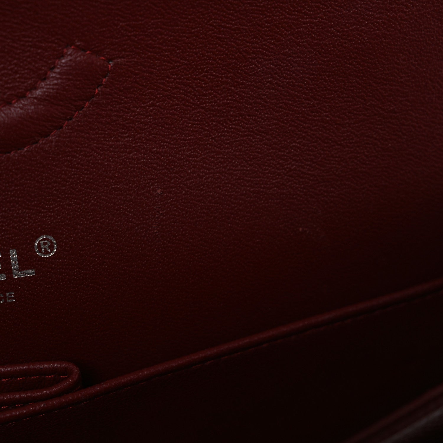 Caviar Quilted Medium Double Flap Burgundy