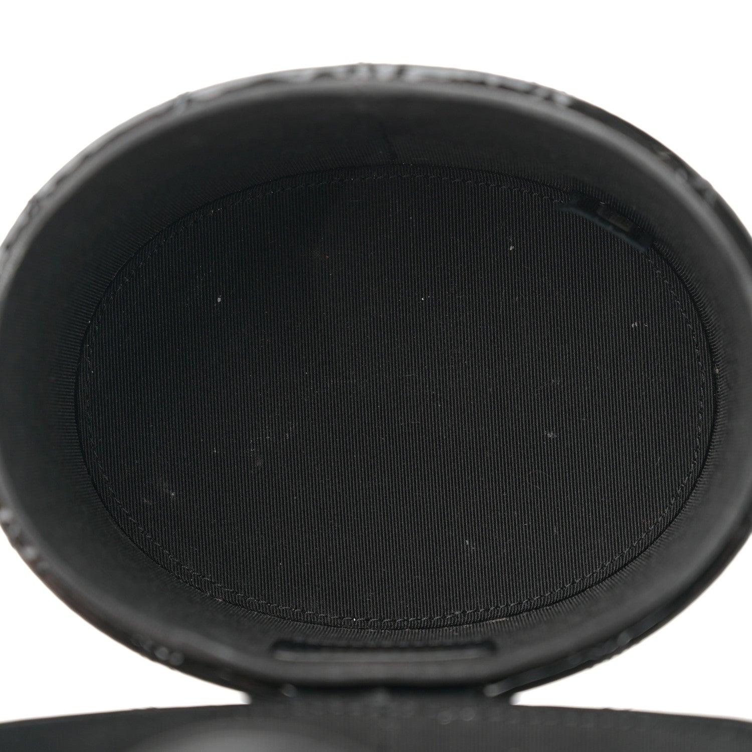 Patent Quilted Round Clutch With Chain Black