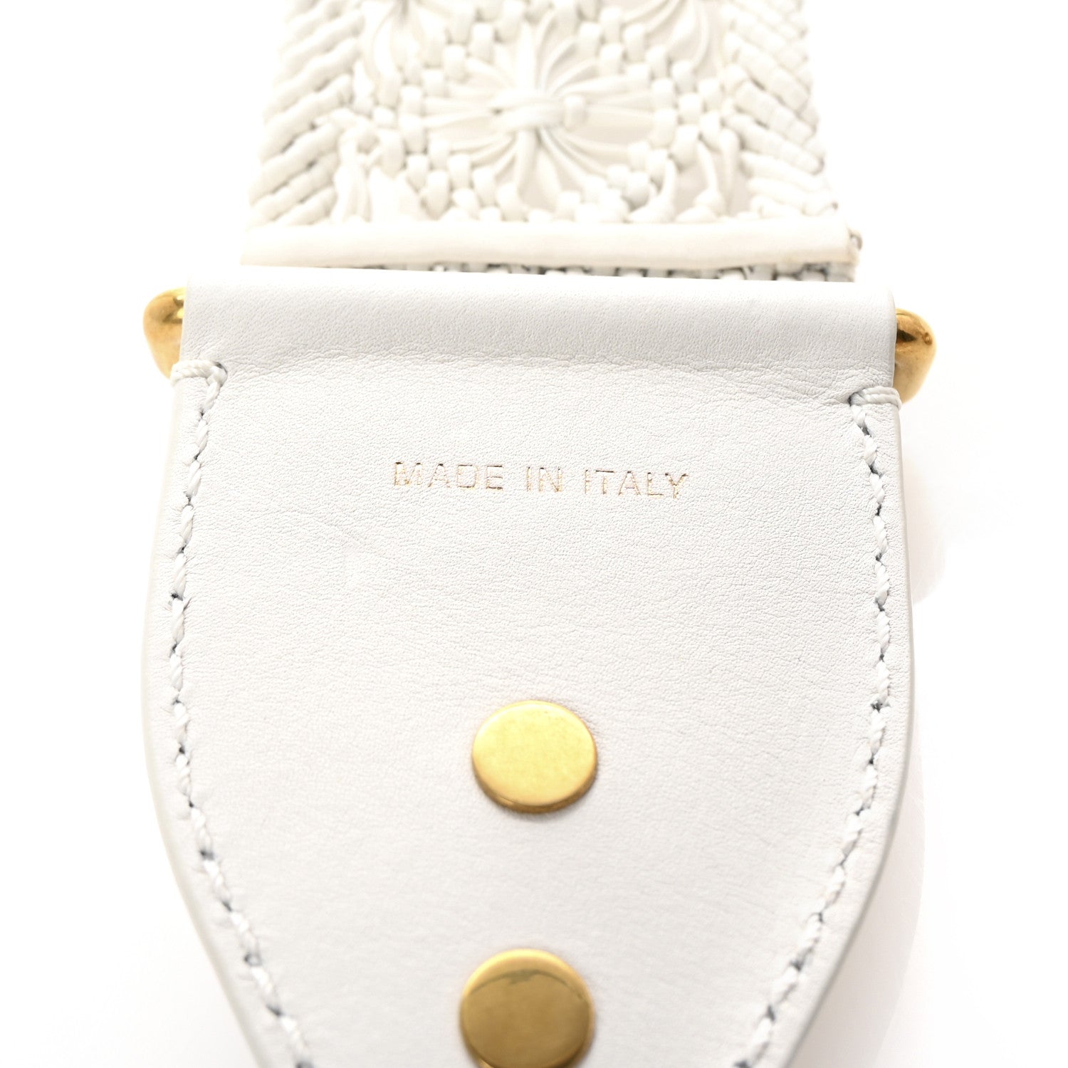 Raffia Woven Shoulder Strap White