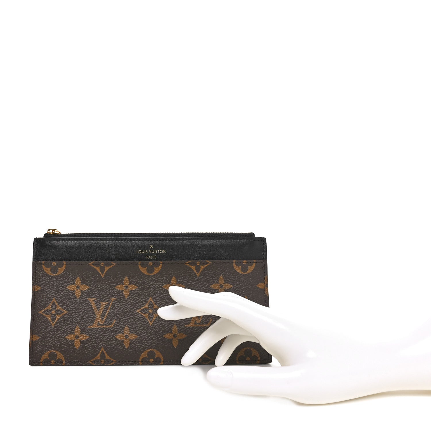 Monogram Slim Purse Black