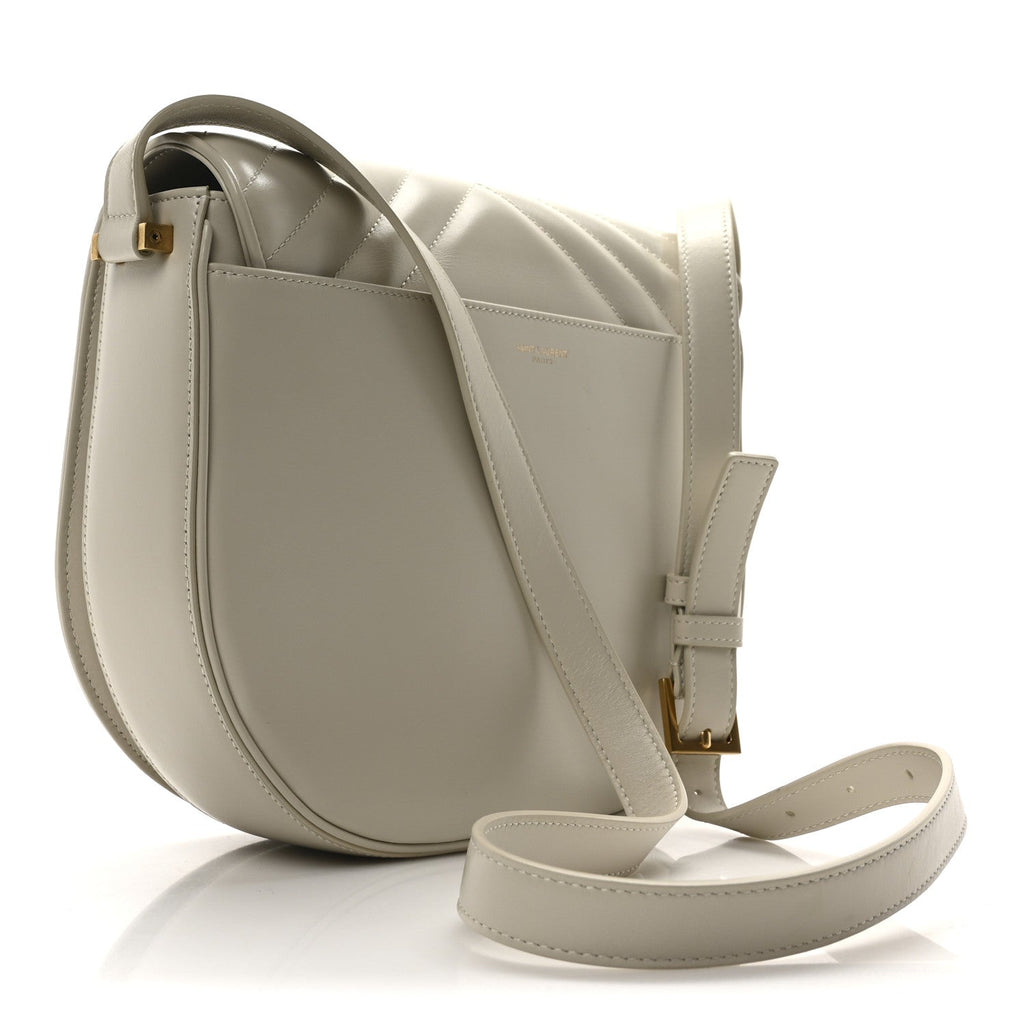 Calfskin Quilted Y Joan Satchel Crema Soft