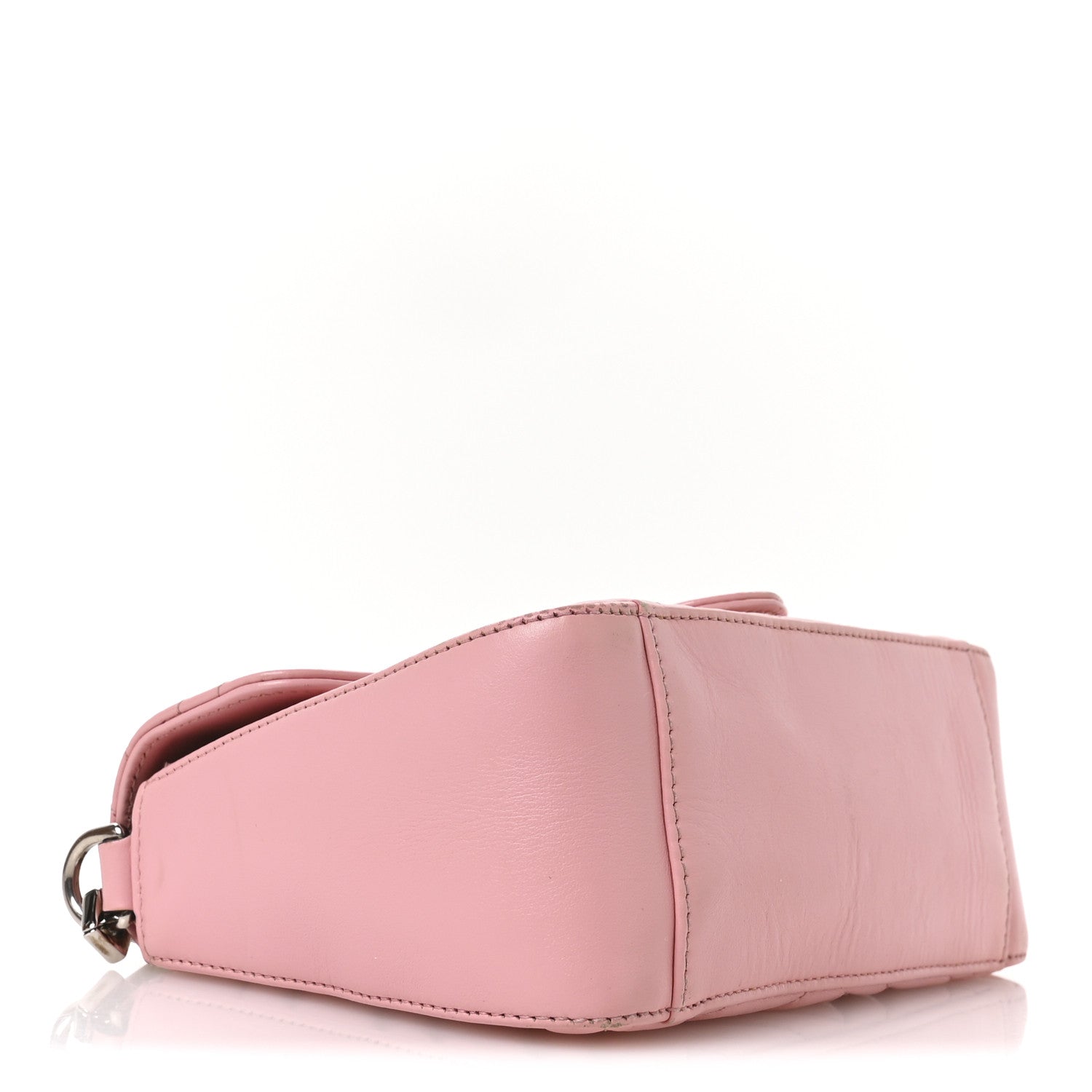 Calfskin Matelasse Mini GG Marmont Top Handle Shoulder Bag Wild Rose